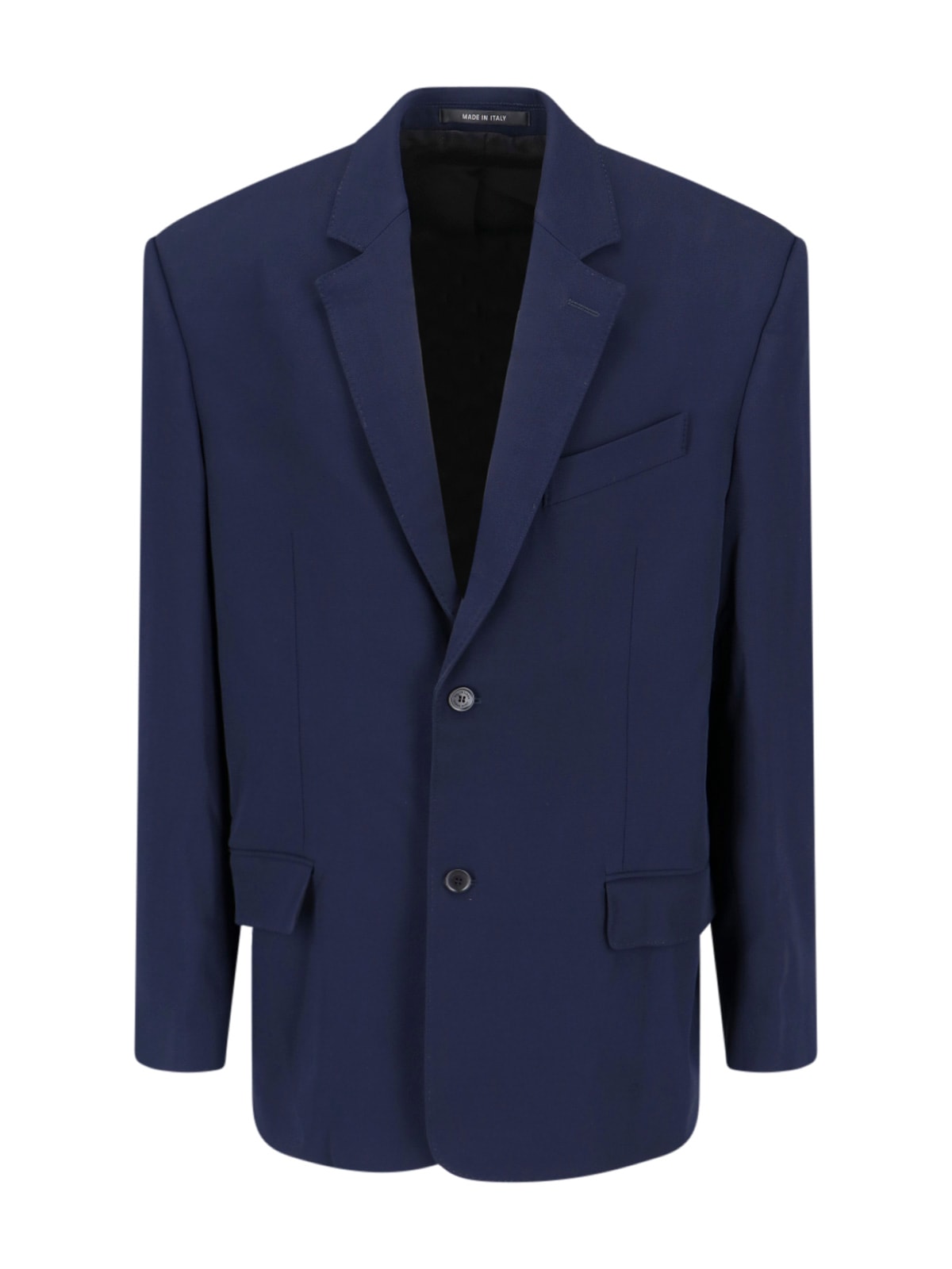 Shop Balenciaga Single-breasted Jacket In Blue