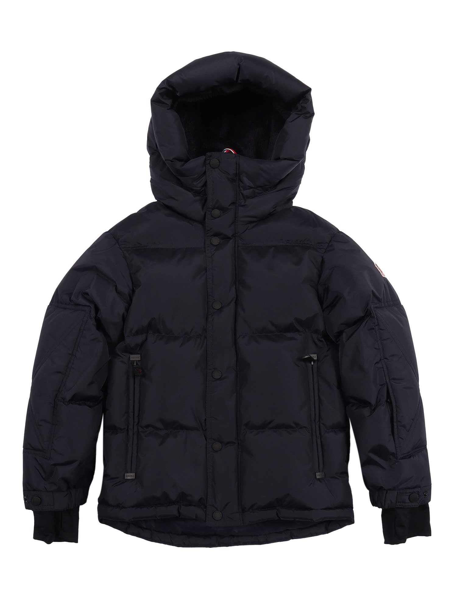 Moncler Dark Blue Kasanka Padded Shell-down Jacket 6-14 In Blue