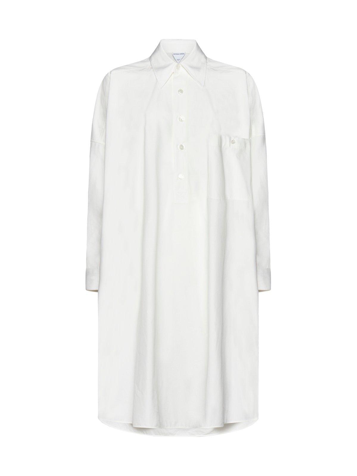 Bottega Veneta Compact Cotton Dress In White