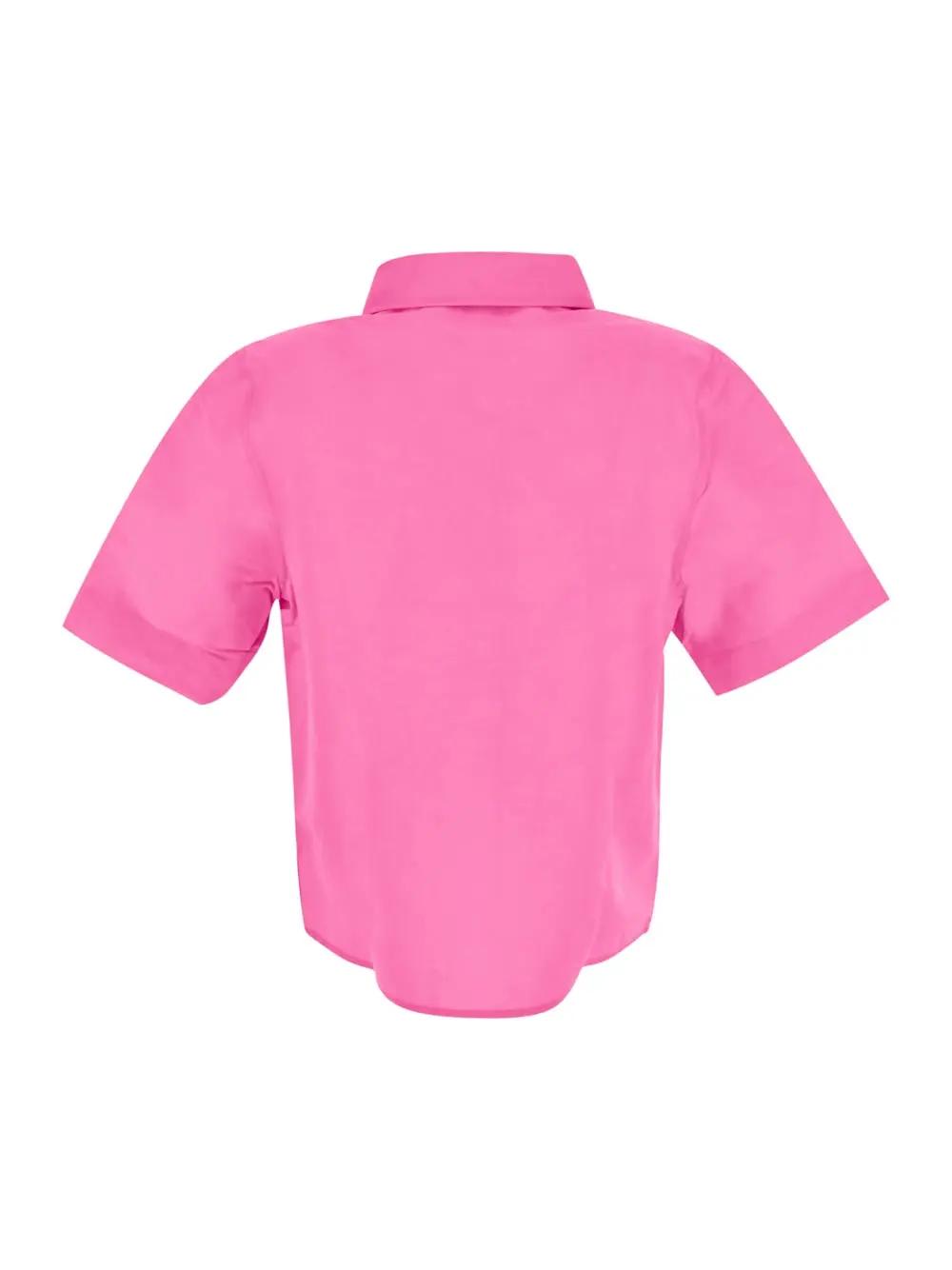Shop Lido Cropped Shirt In Pink