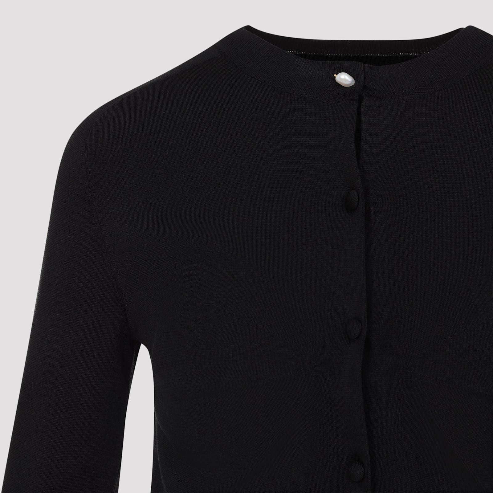 Shop Carven Cardigan In Deep Black