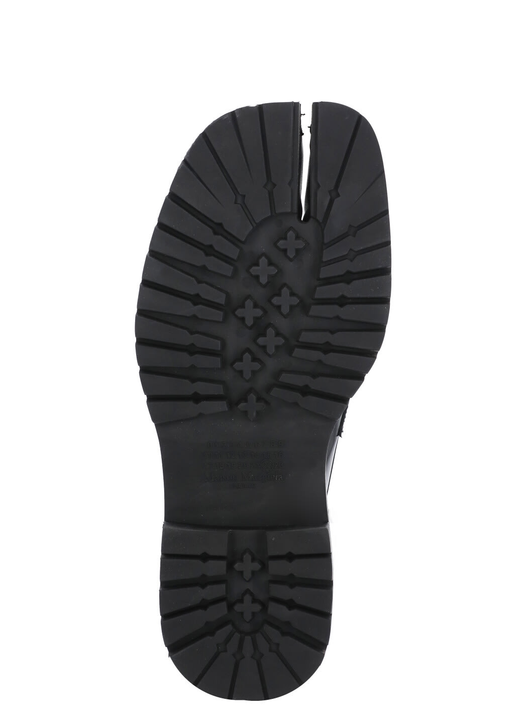 Maison Margiela Black Tabi Leather Loafers In Black