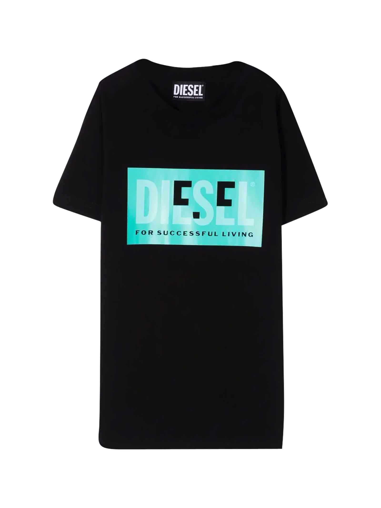 Diesel Black Teen T-shirt With Frontal Print