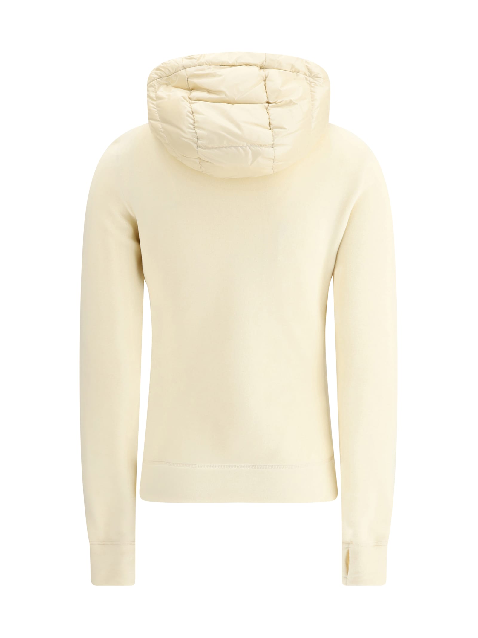Moncler Nylon Down Jackt With Fleece Inserts In Multi