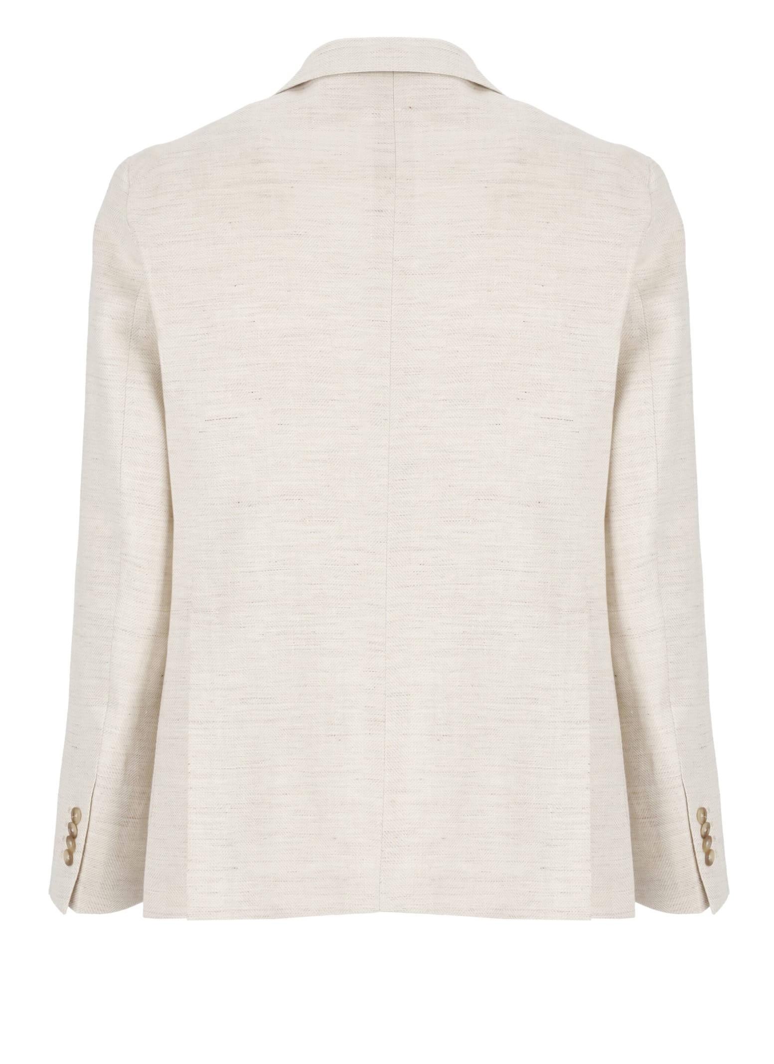 Shop Tagliatore Linen And Cotton Jacket In Beige