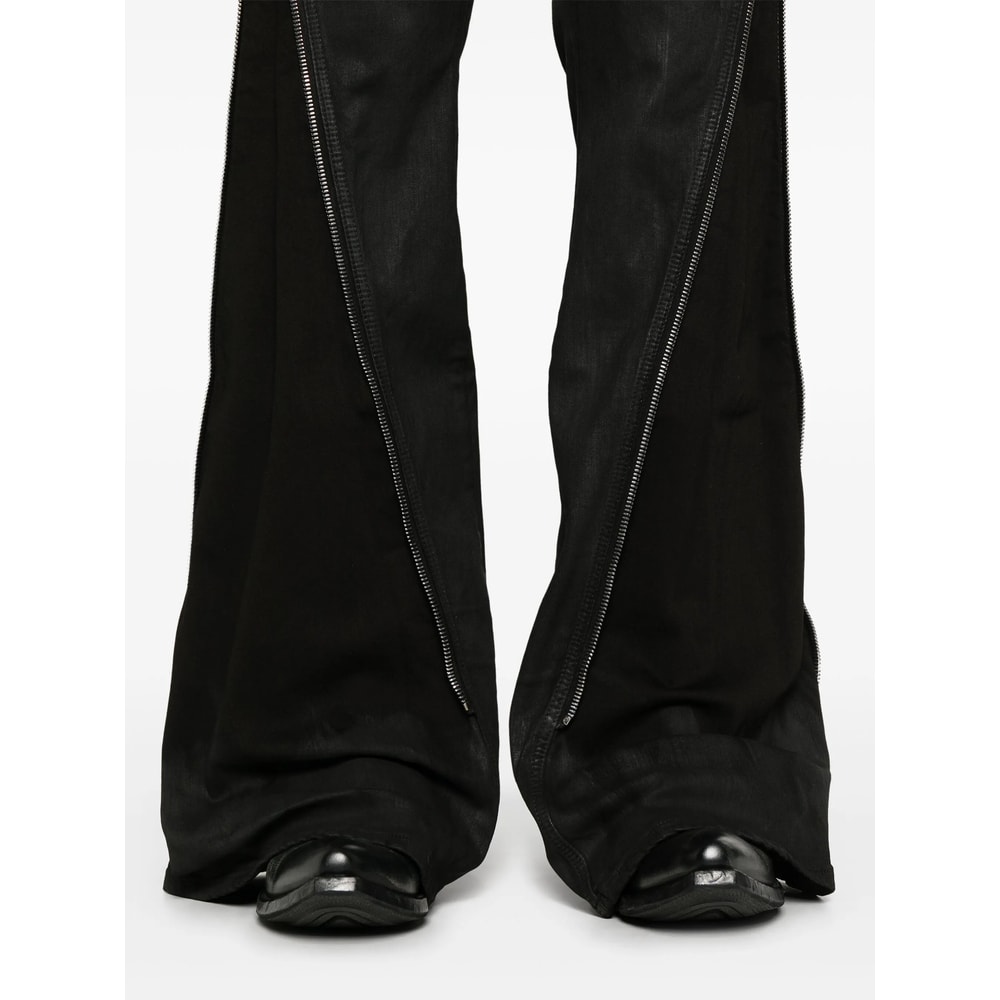 Drkshdw Bolan Banana Black Wax Denim Pants In Black