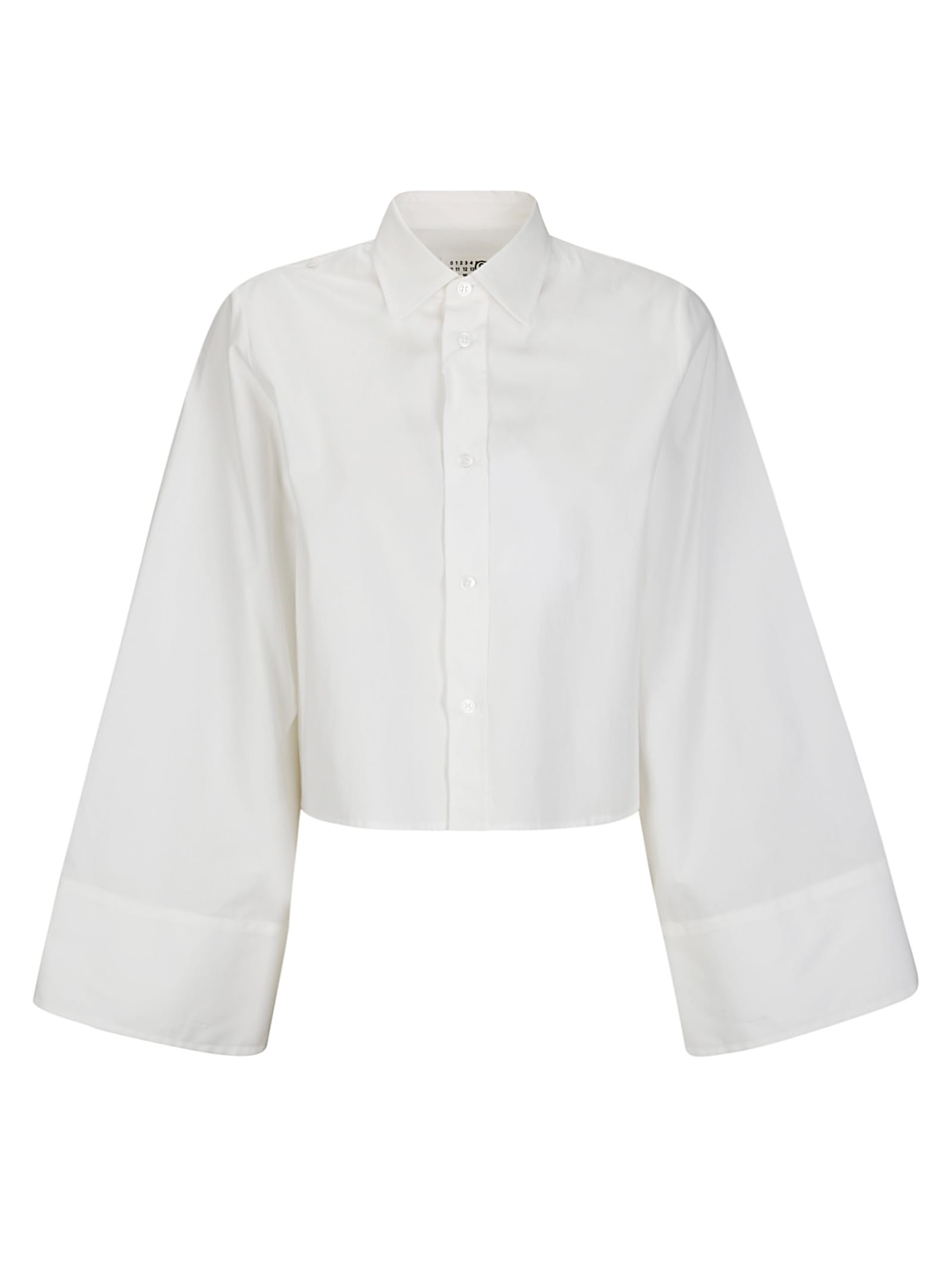 Mm6 Maison Margiela Mm6 By Maison Margiela Cropped Cotton Shirt With Front Button Closure