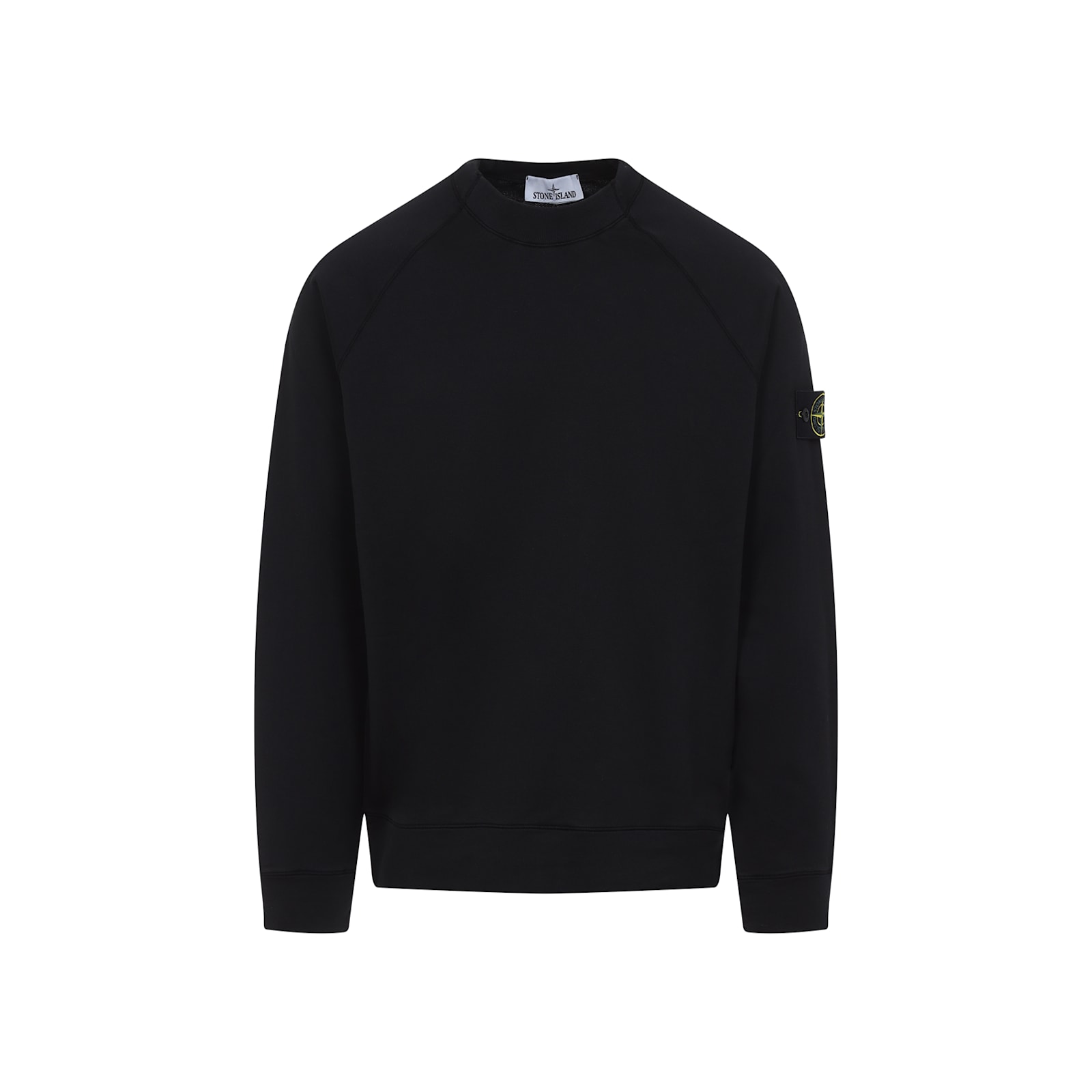 Shop Stone Island Cotton Sweatshirt In Black
