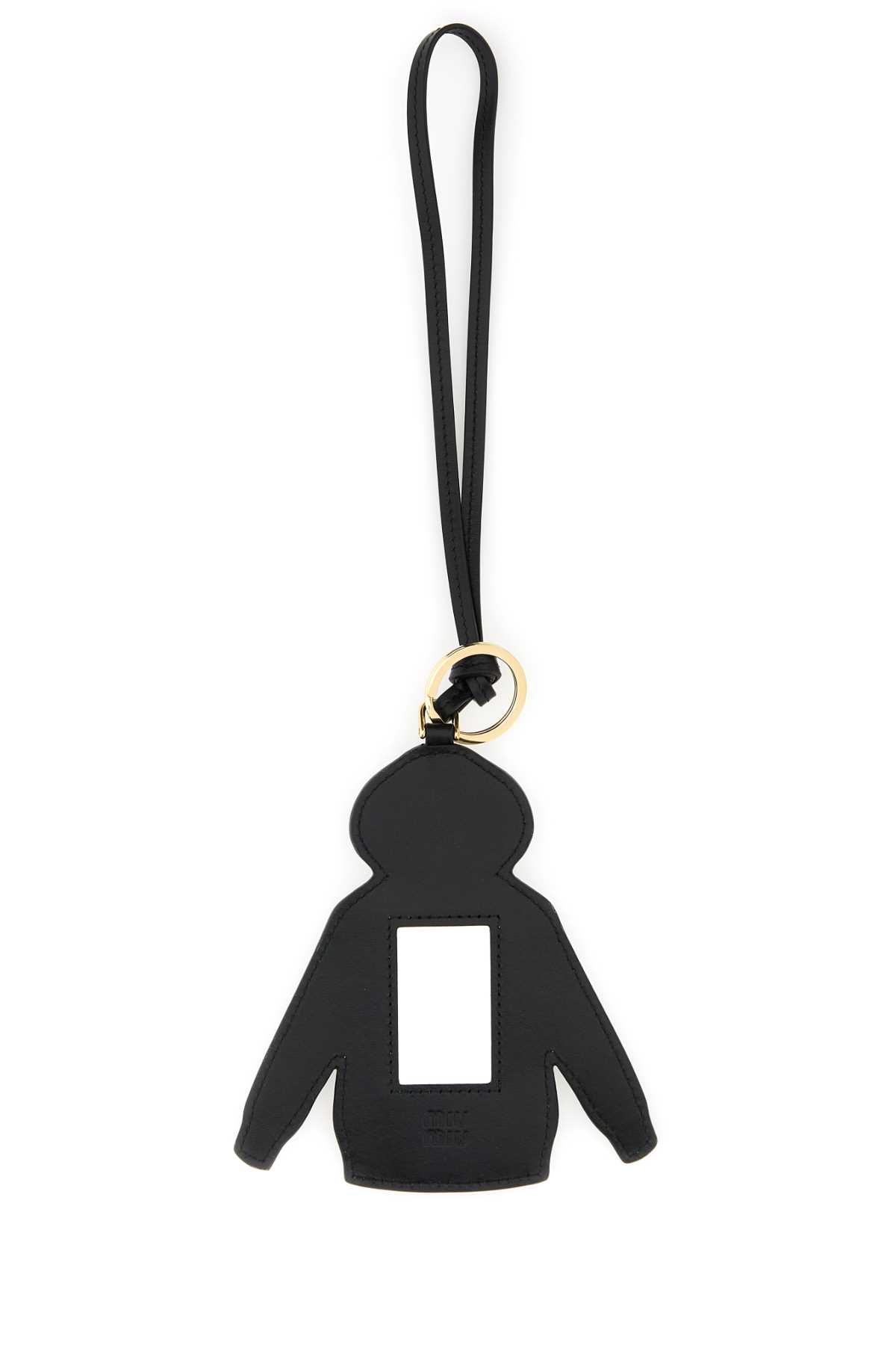 Miu Miu Grey Suede Keyring