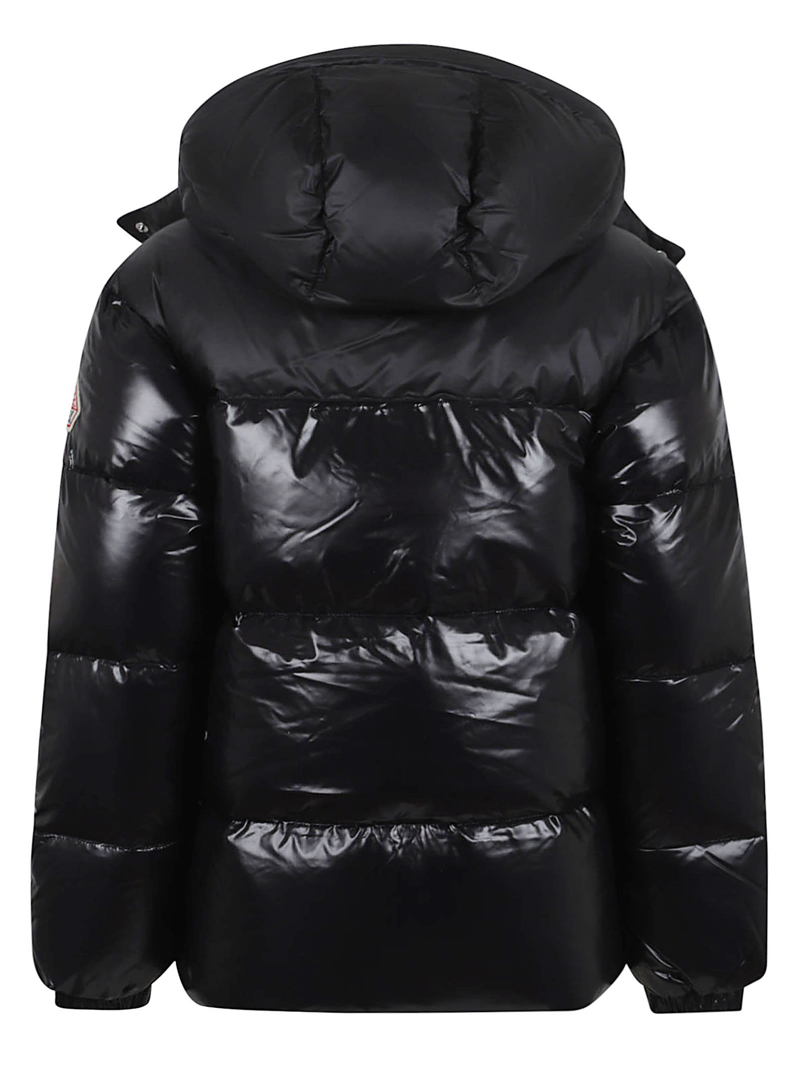 Pyrenex Lively Long Hooded Quilted Jacket In Black