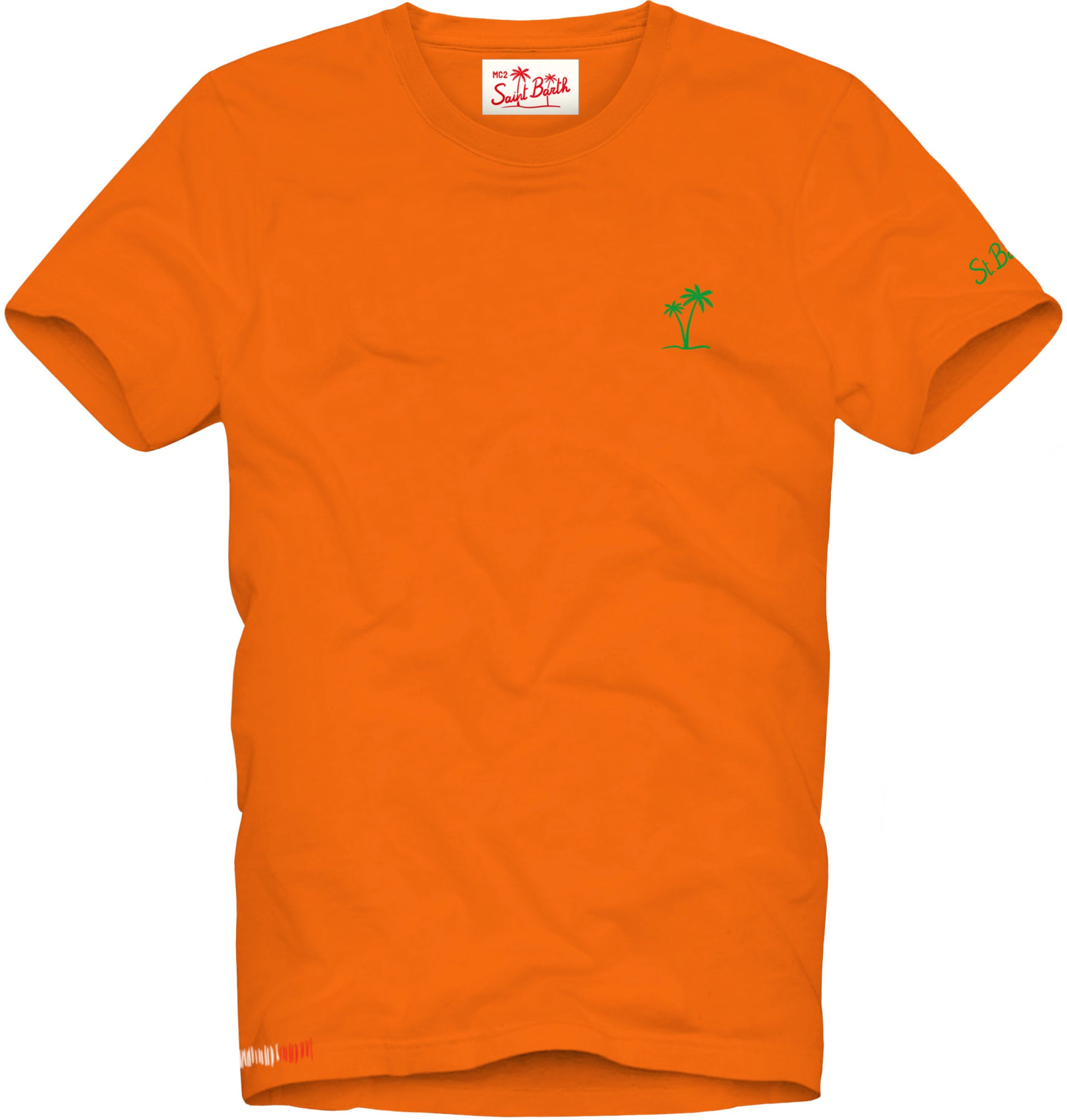 Mc2 Saint Barth Kids' Boy Orange Cotton T-shirt
