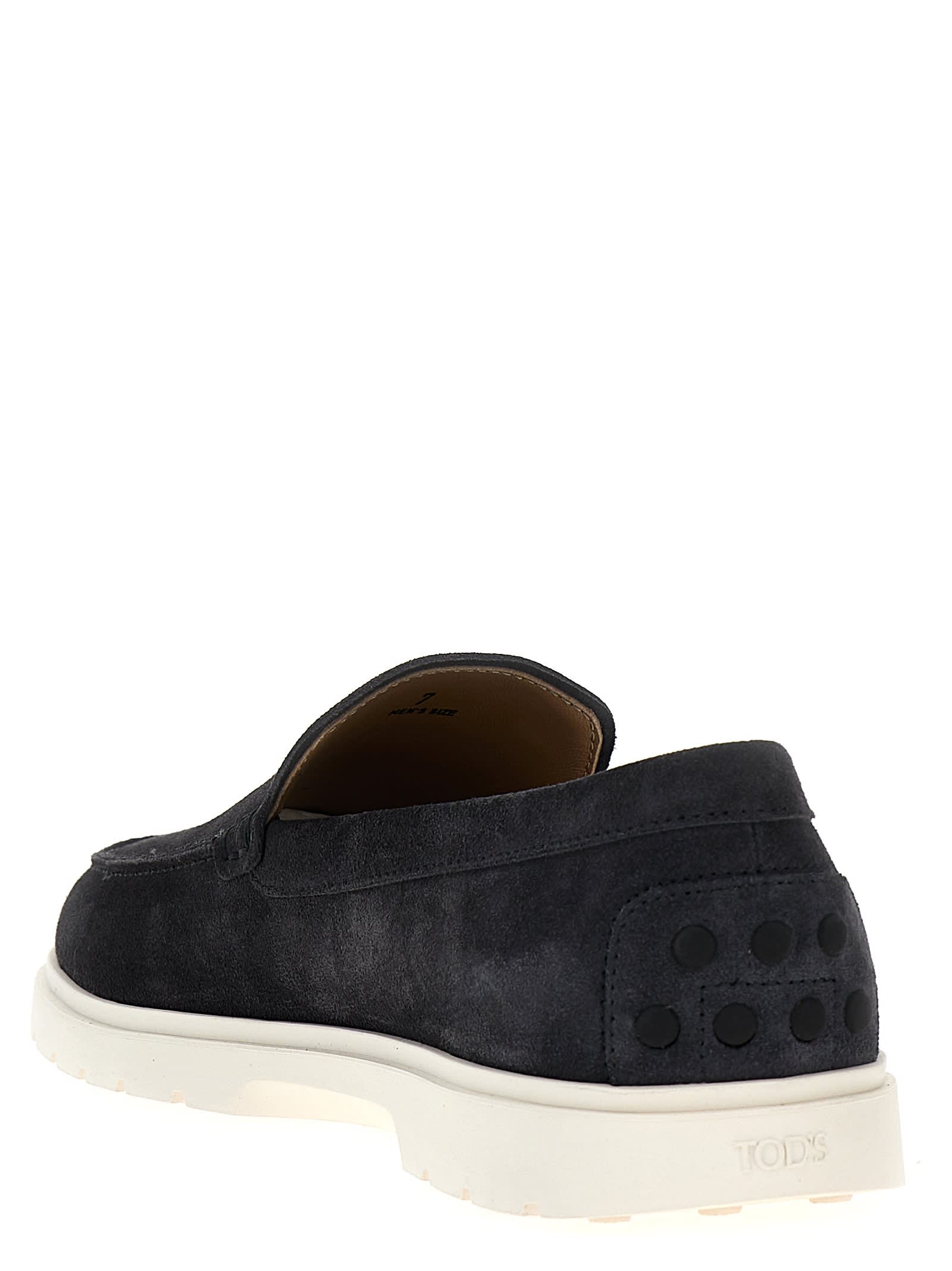 Shop Tod's Ibrido Estivo Loafers In Blue