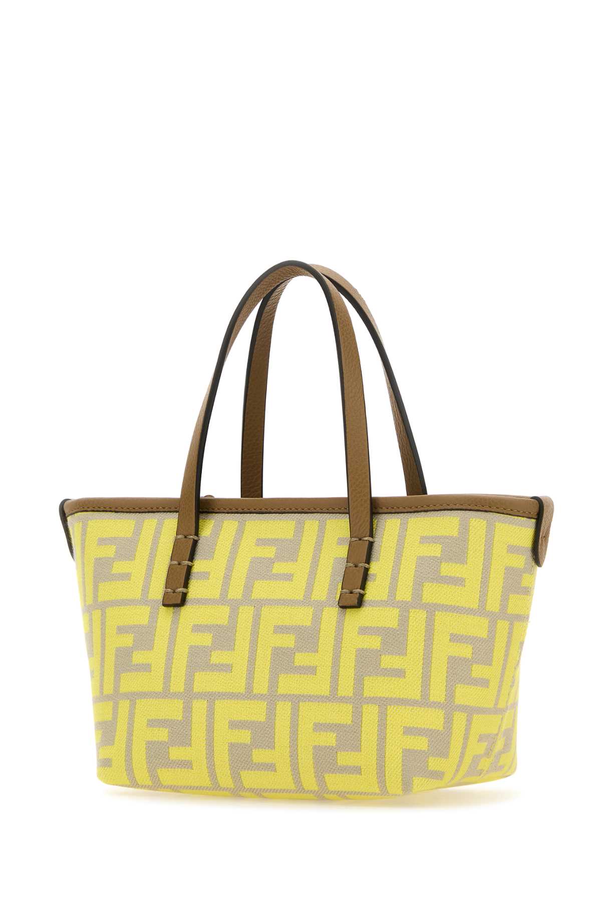 Shop Fendi Embroidered Fabric Mini Roll Handbag In Beigepomelosandos