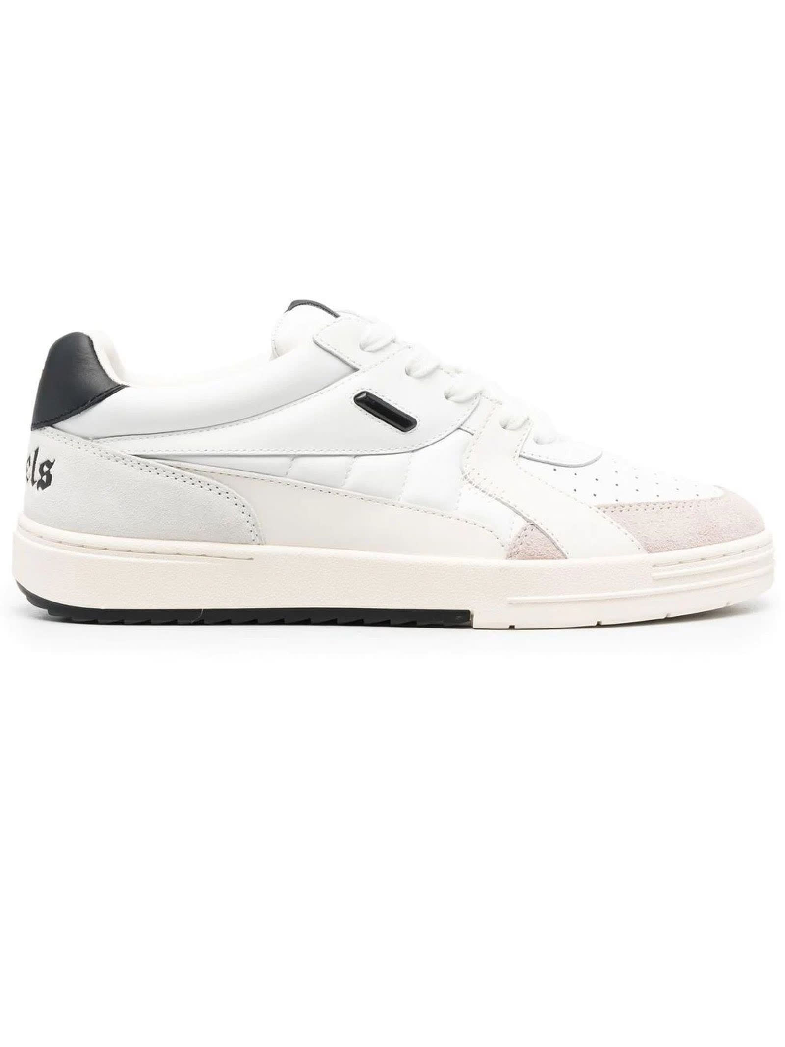 Palm Angels White Calf Leather University Sneakers