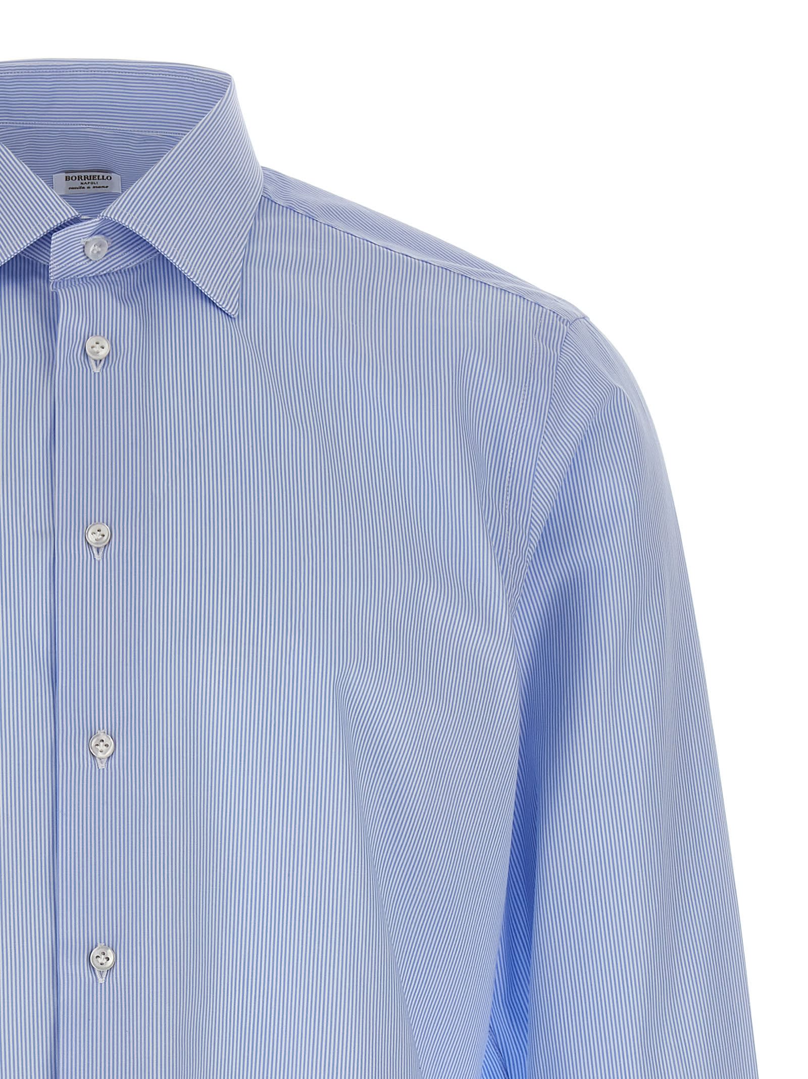 Borriello Napoli Long-sleeved Shirt In Light Blue