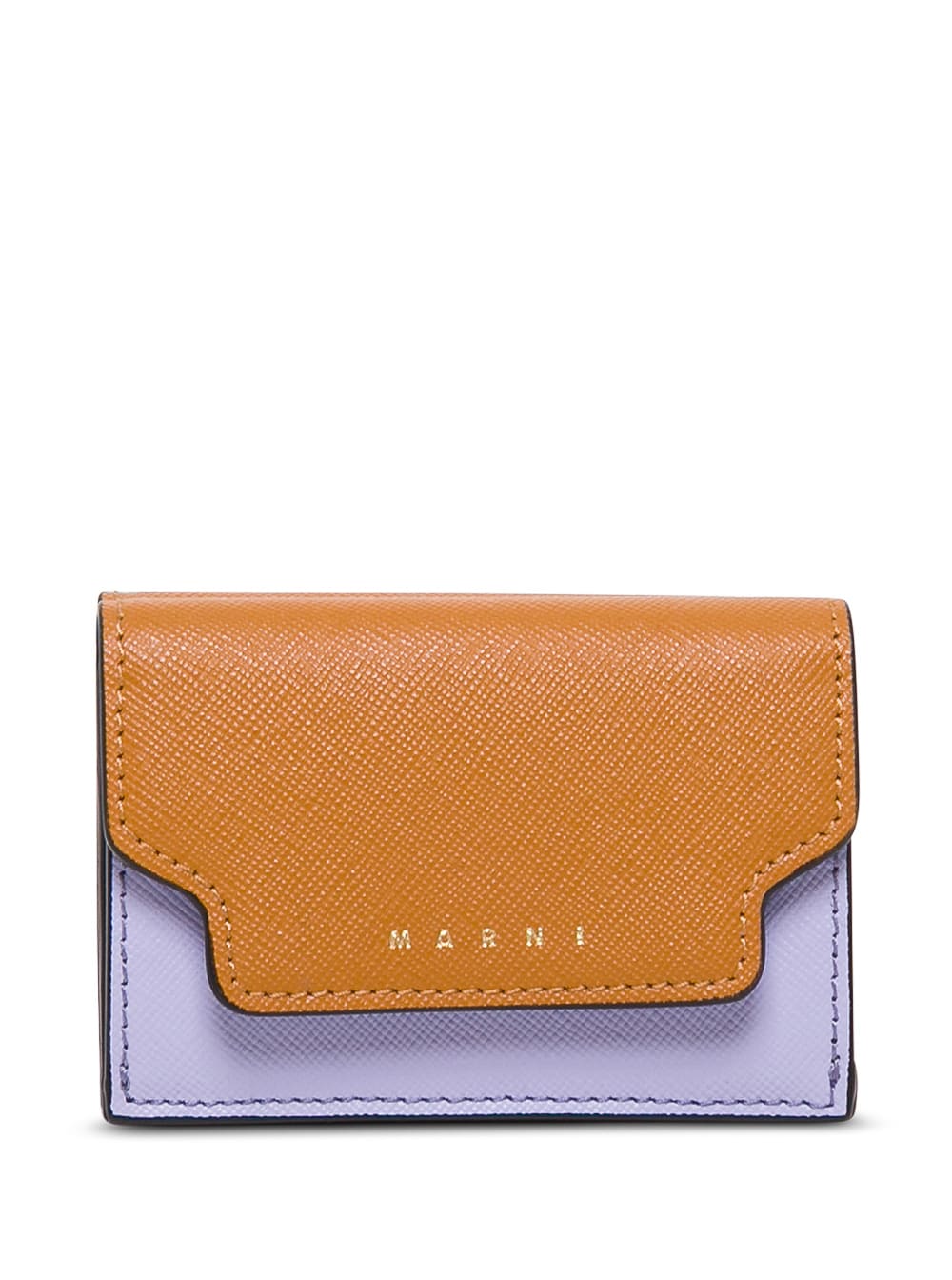 Marni Bicolor Leather Wallet With Logo