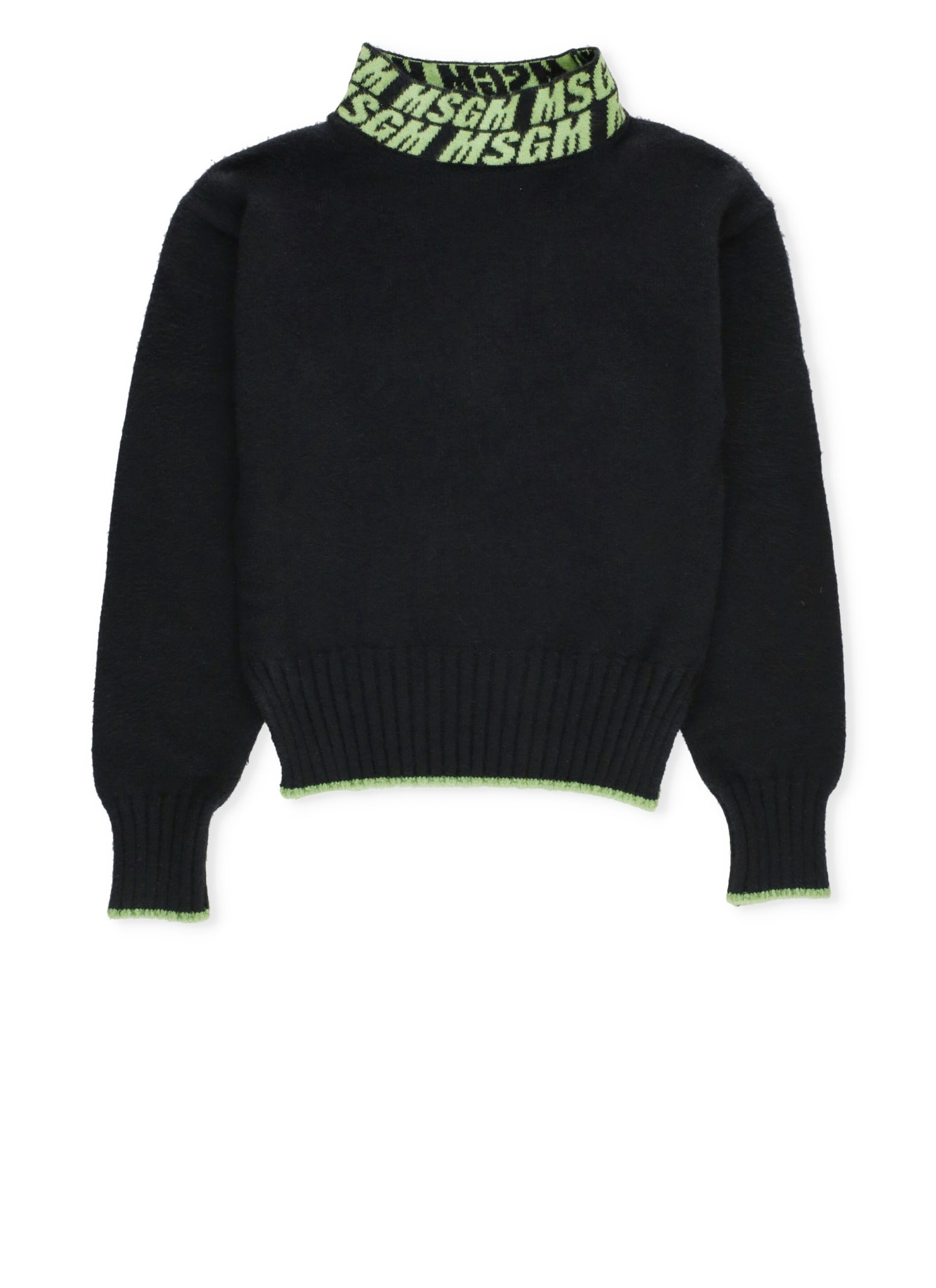 Msgm Kids' Shirt With Logo In Black