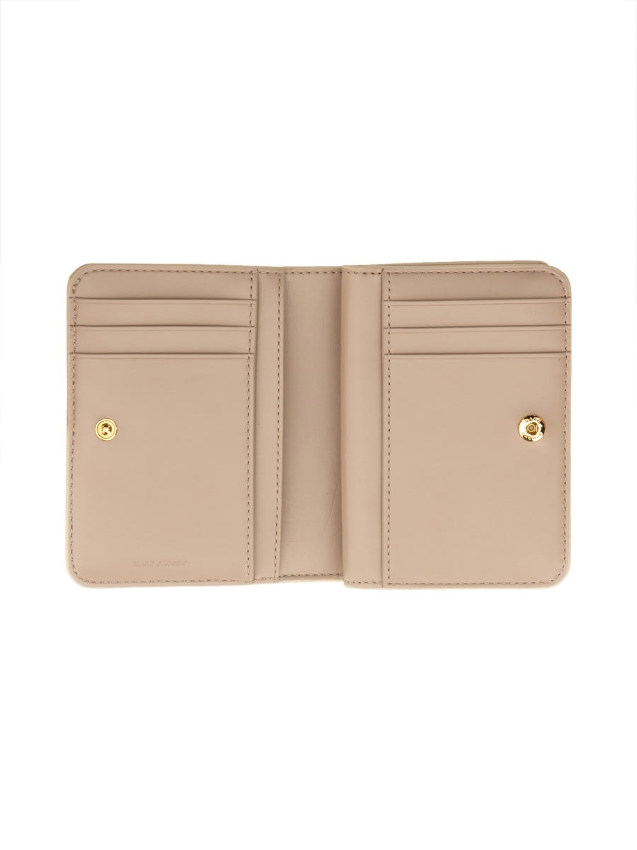 Shop Marc Jacobs Compact Wallet The J Marc Mini In Ivory