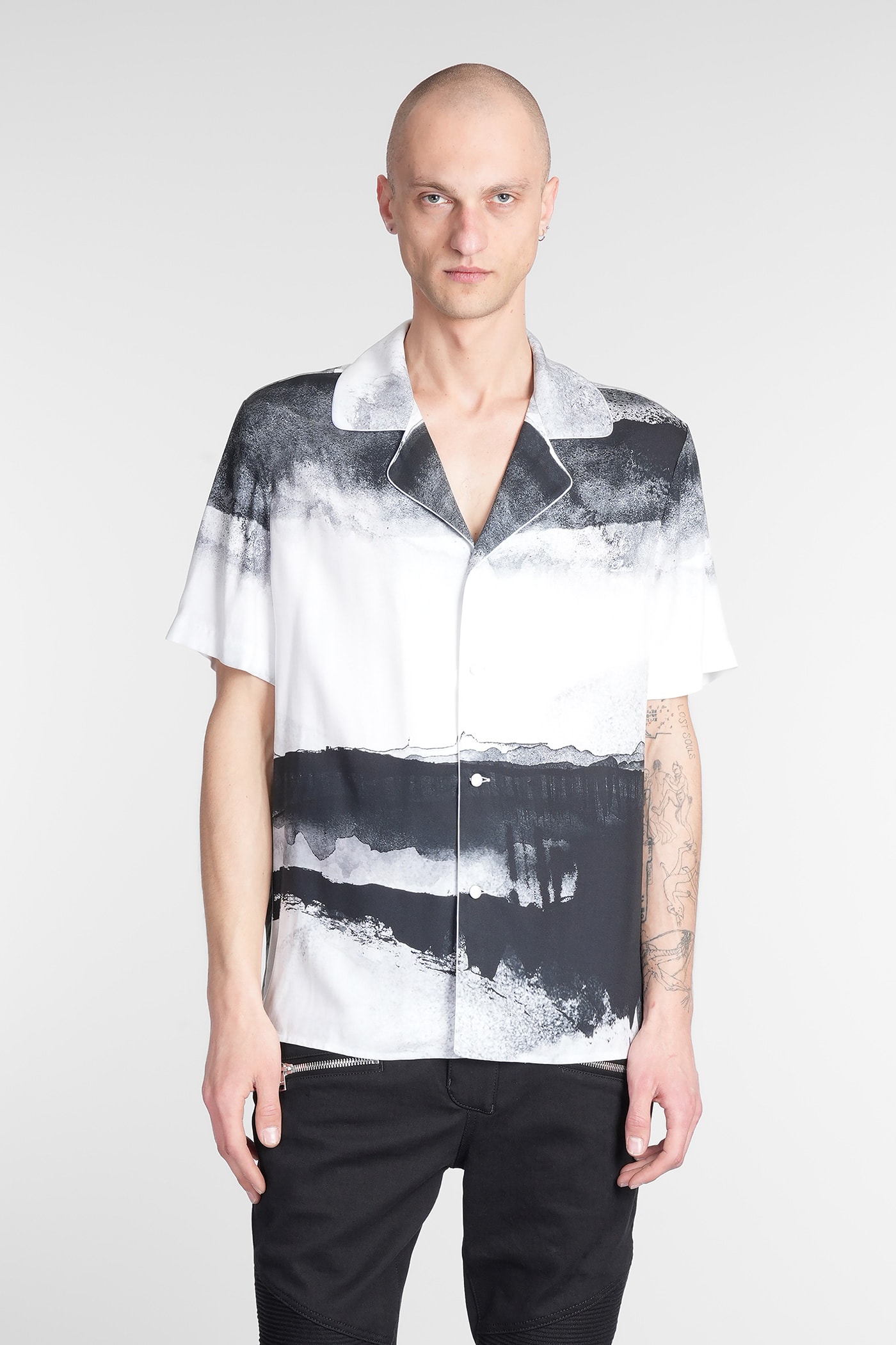 Balmain Moon Print Buttoned Shirt