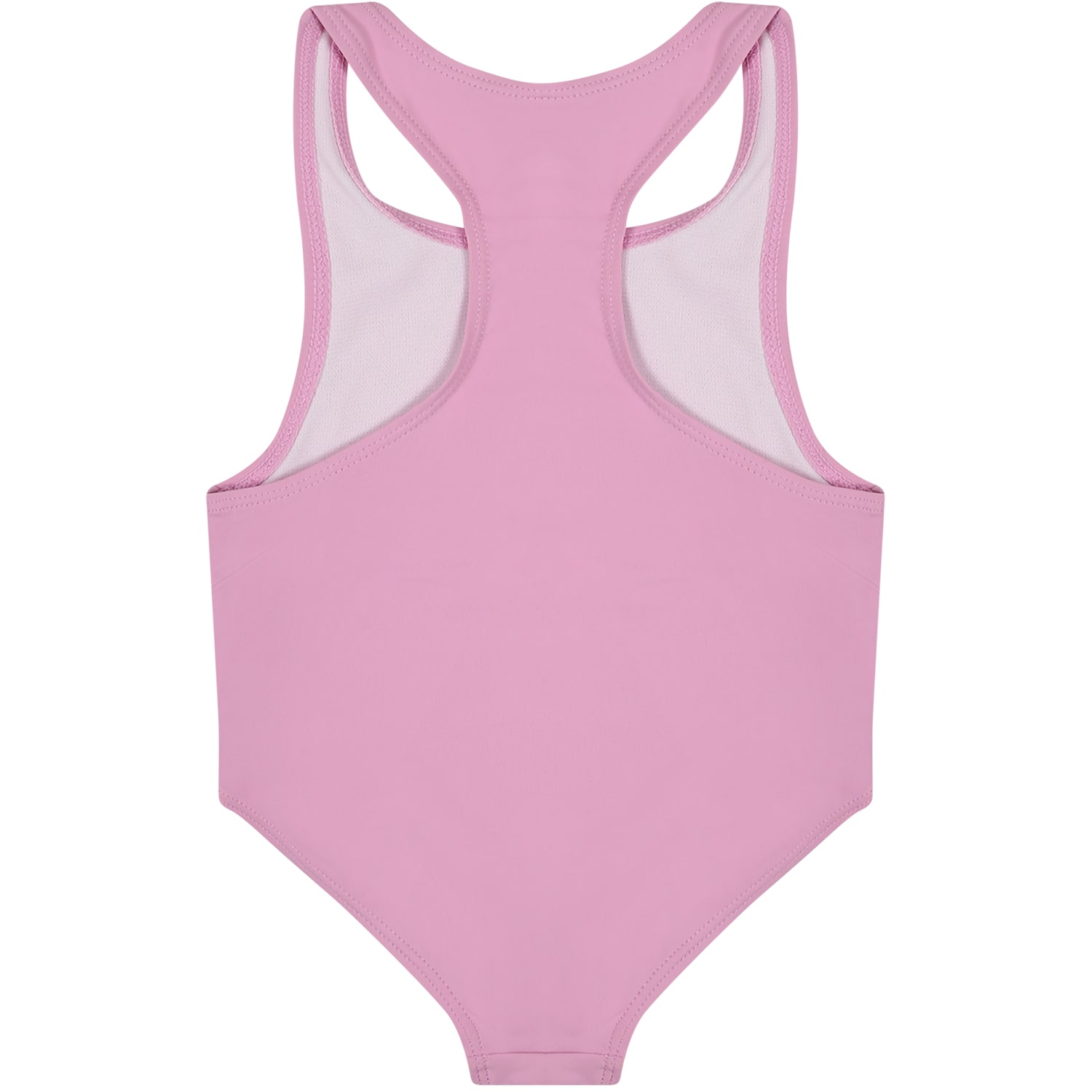 Shop Stella Mccartney Pink Swimsuit For Baby Girl With Star