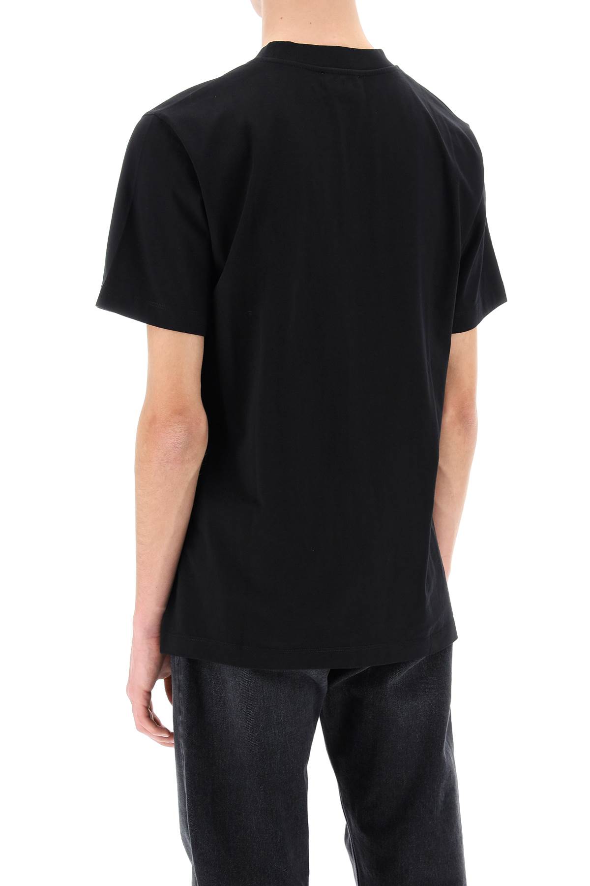 Shop Off-white Crew-neck T-shirt With Off Print In Black