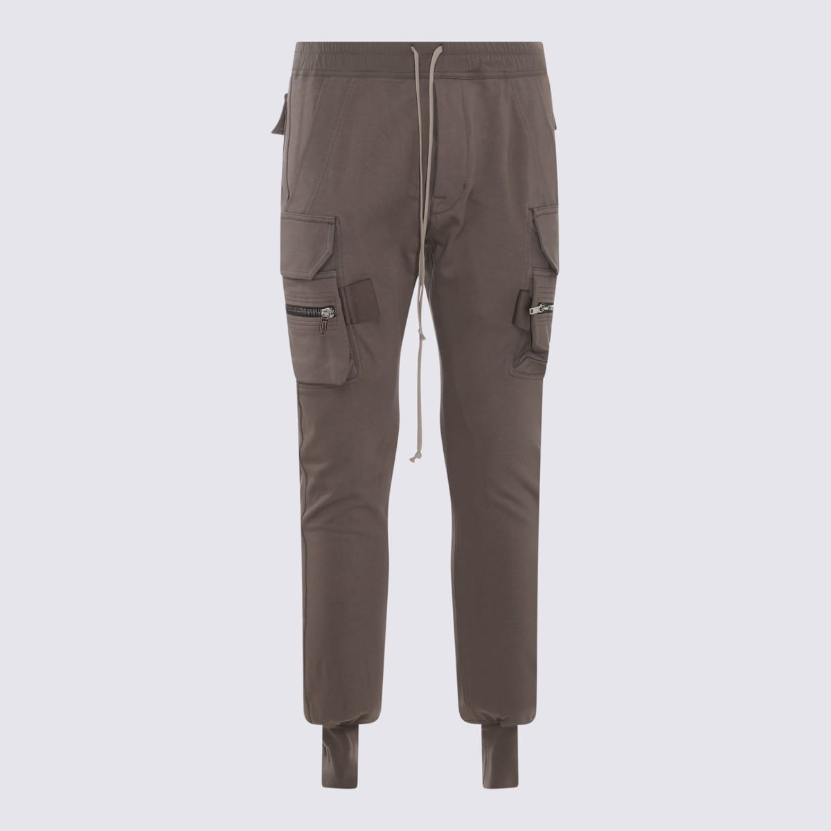 RICK OWENS DUST BROWN COTTON PANTS