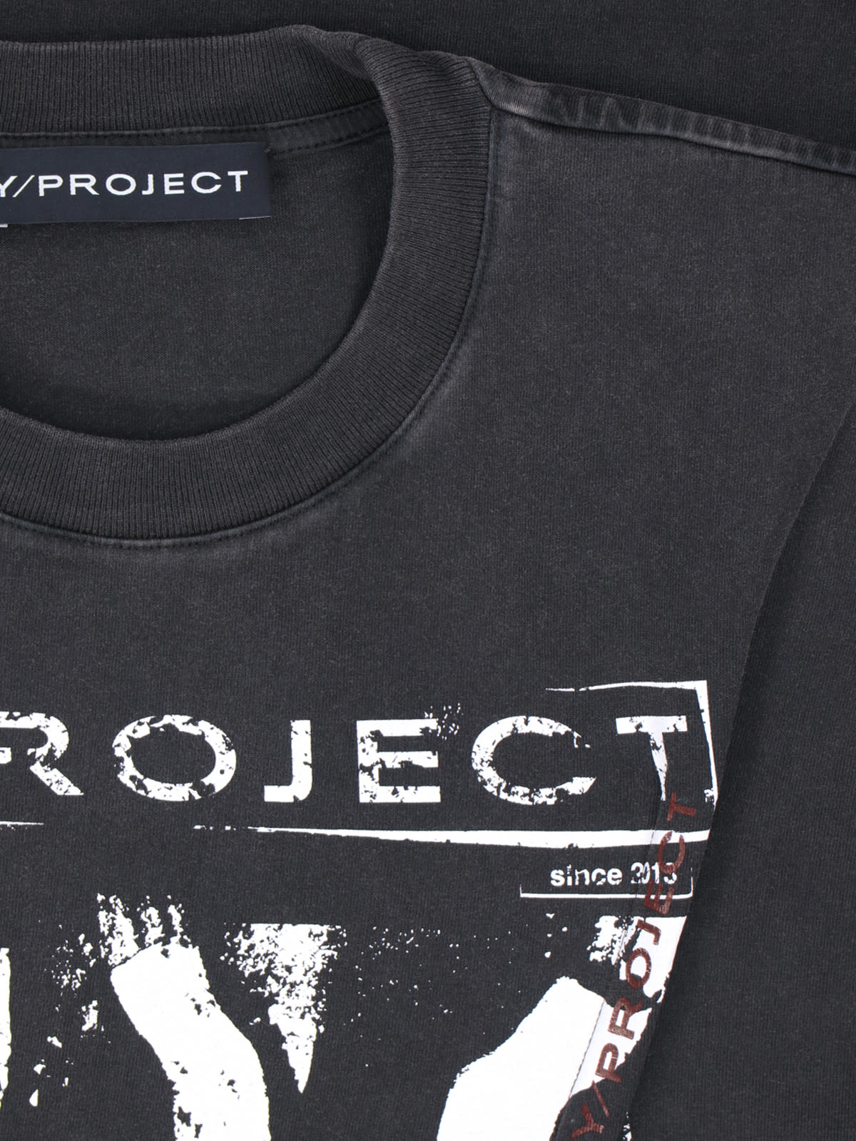 Shop Y/project Rock Band Logo T-shirt In Black