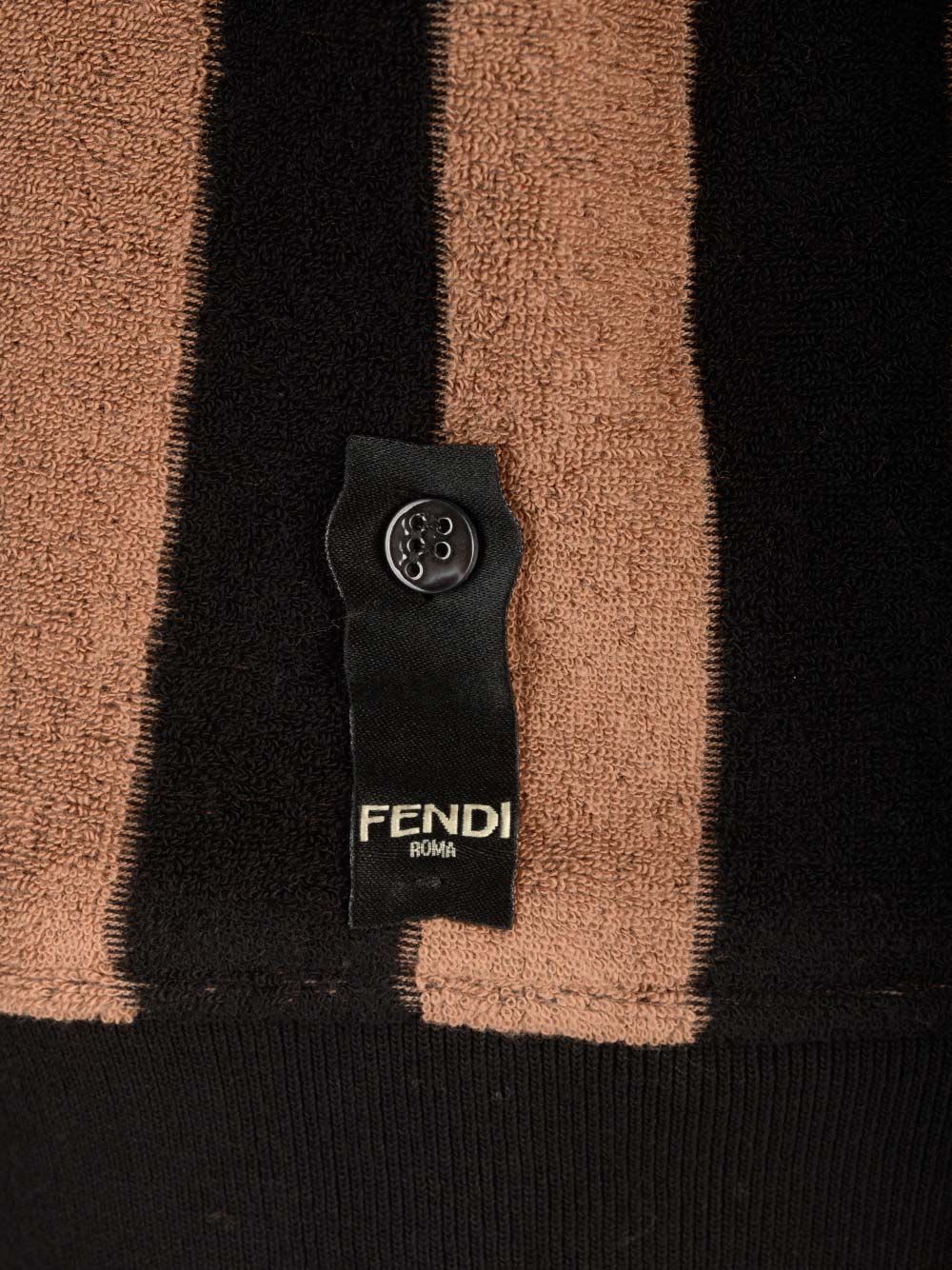 Shop Fendi Pequin Terry Vest In Brown