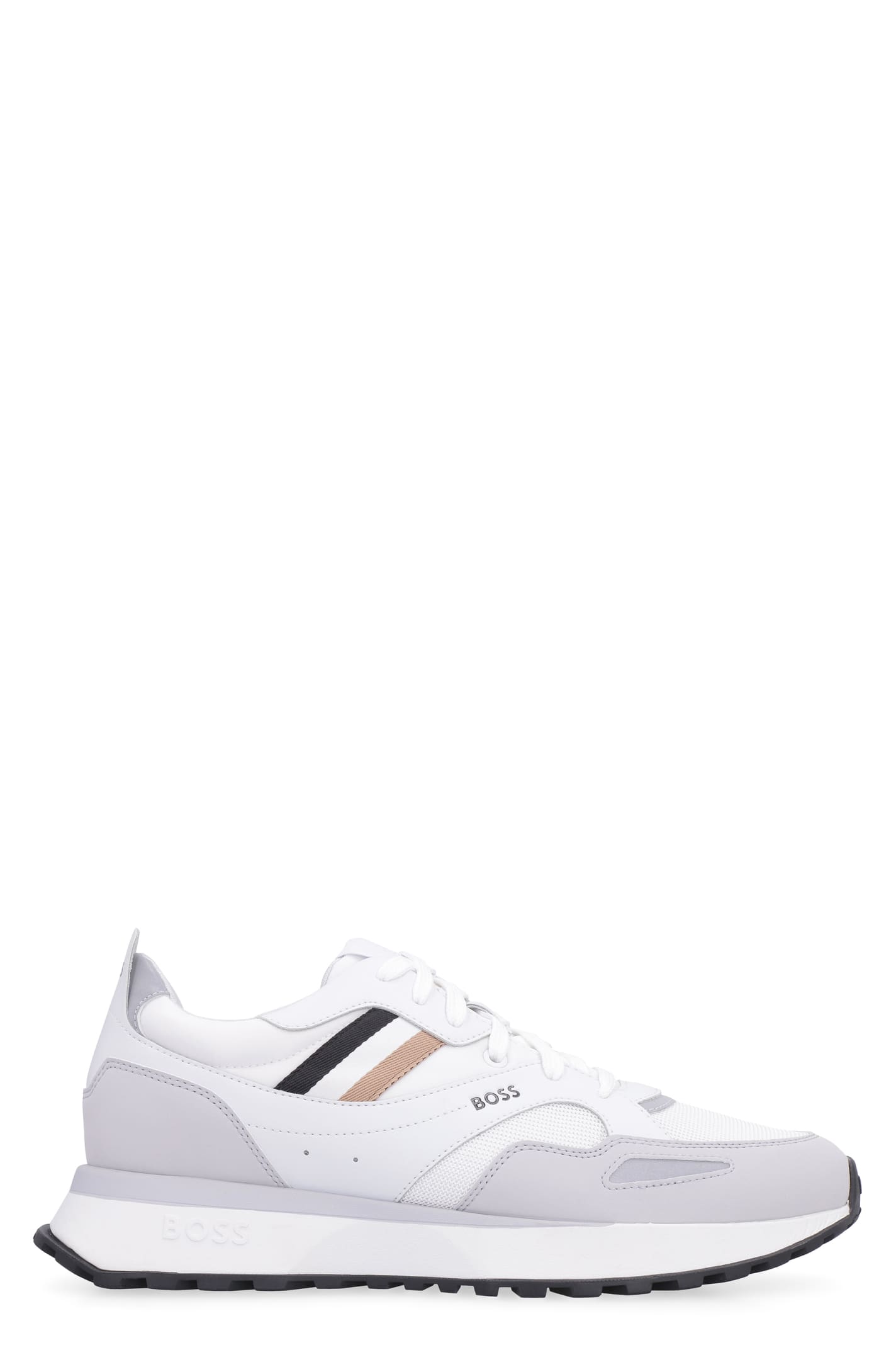 Hugo Boss Leather And Fabric Low-top Sneakers