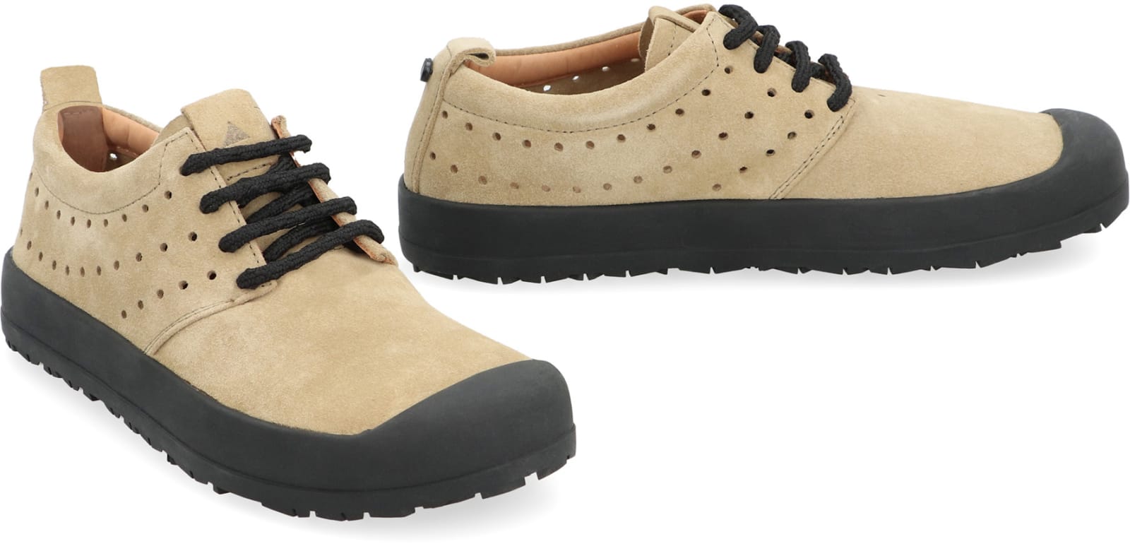 Volta Suede Low-top Sneakers In Beige