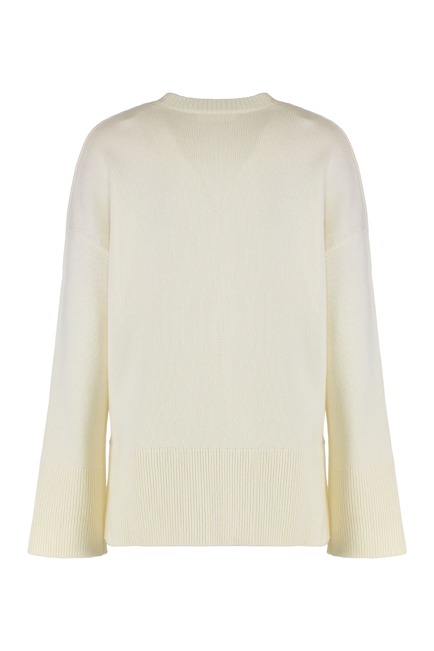 P.a.r.o.s.h . Sweater With A Round Neck In Wool And Cashmere In White