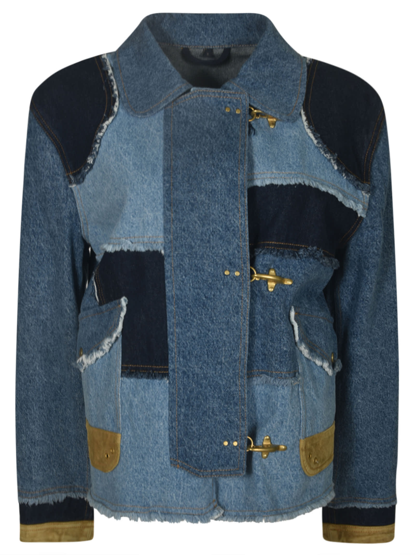 Shop Fay Denim Classic Wrap Jacket