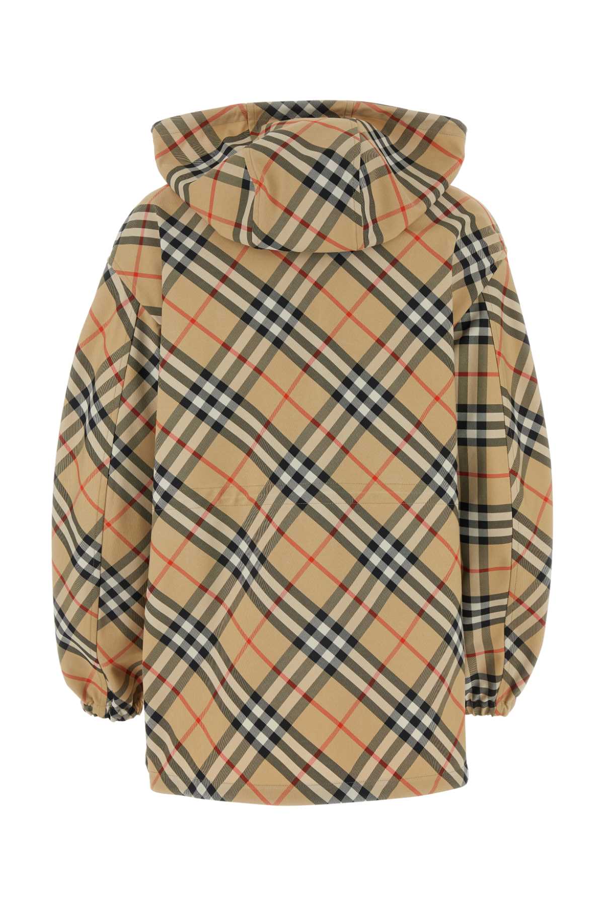 Shop Burberry Embroidered Polyester Jacket In Sandipcheck