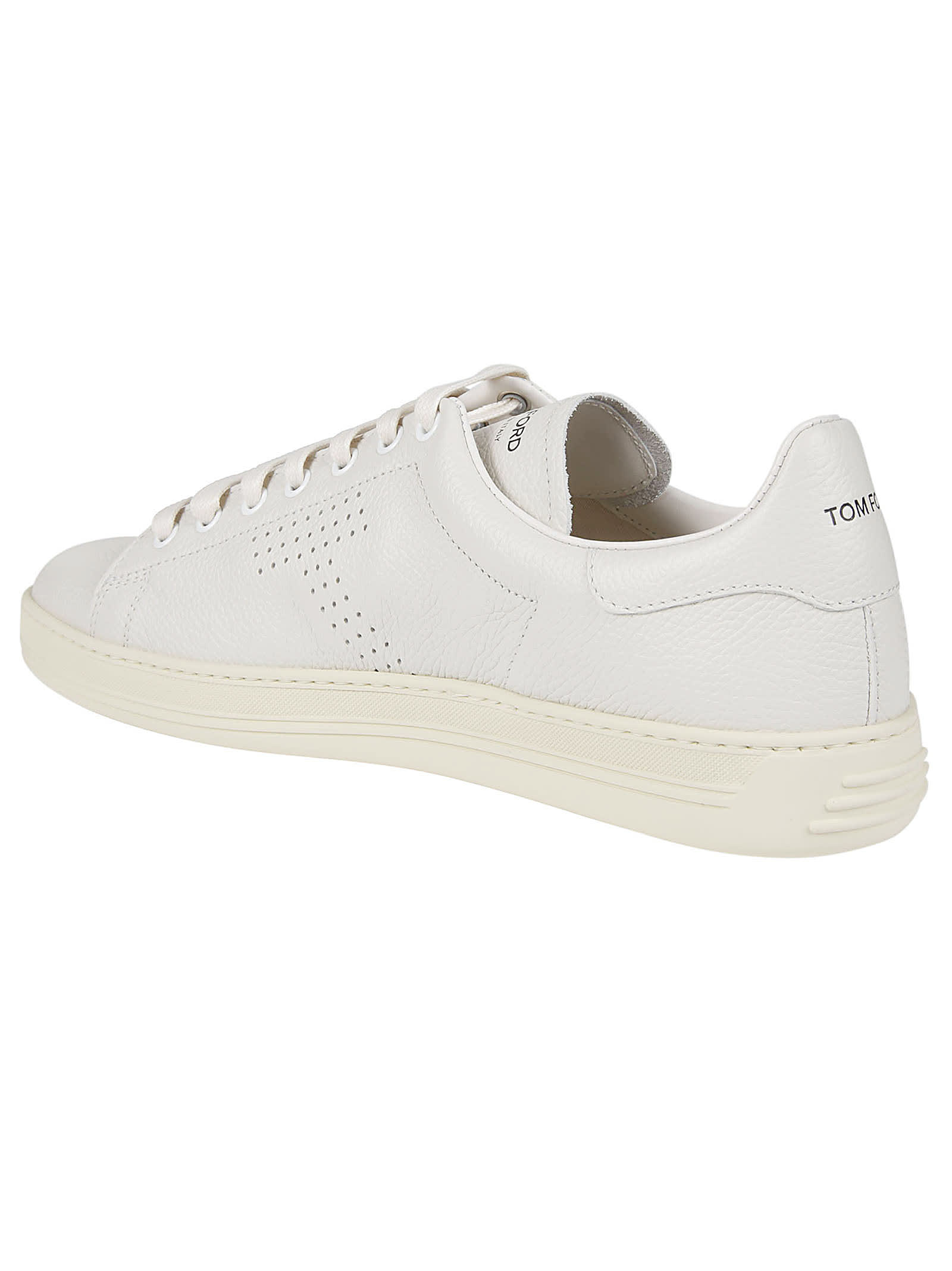 Shop Tom Ford Warwick Low Top Sneakers In Butter/cream