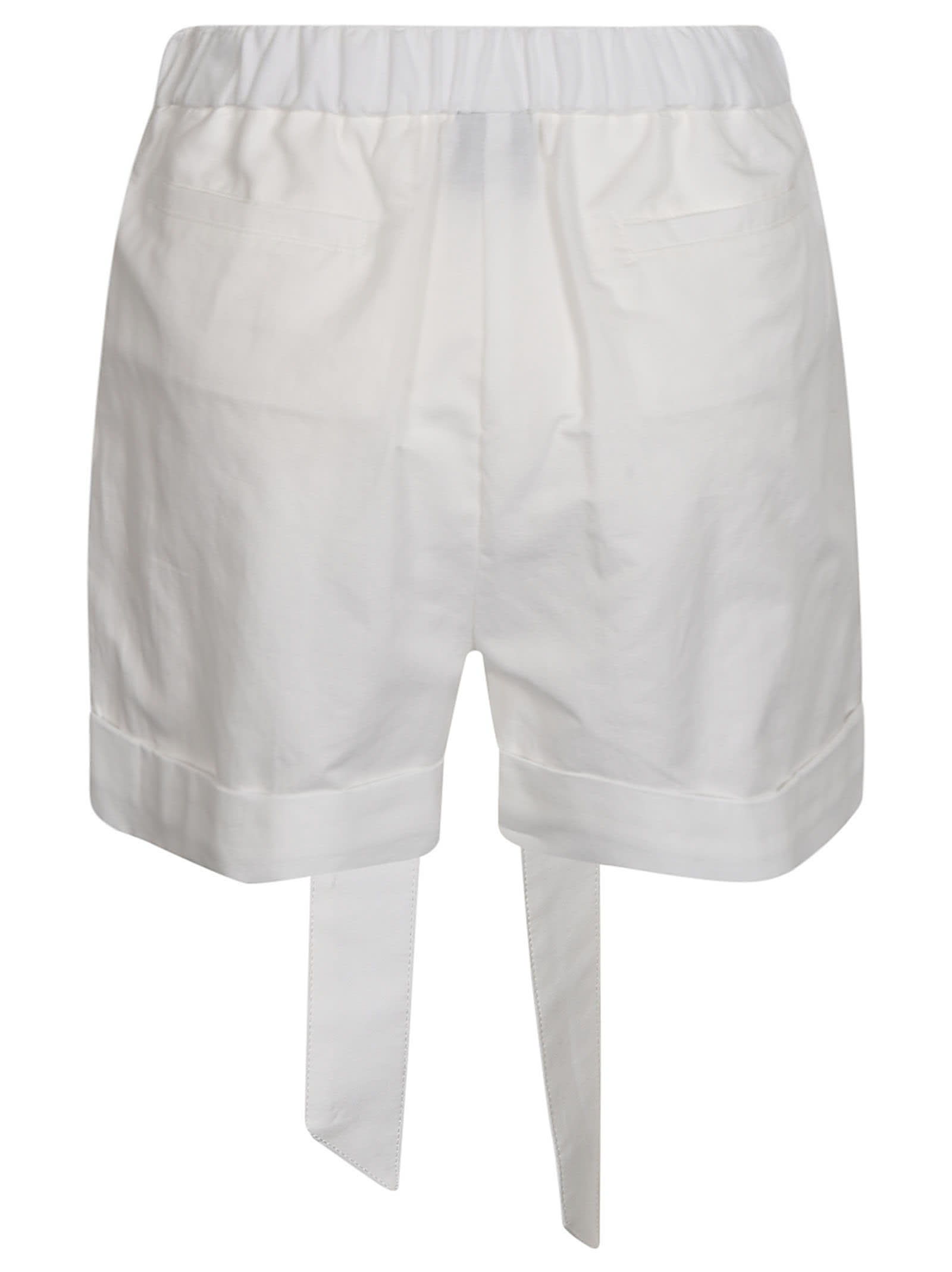 Shop Pinko Belted Shorts In White