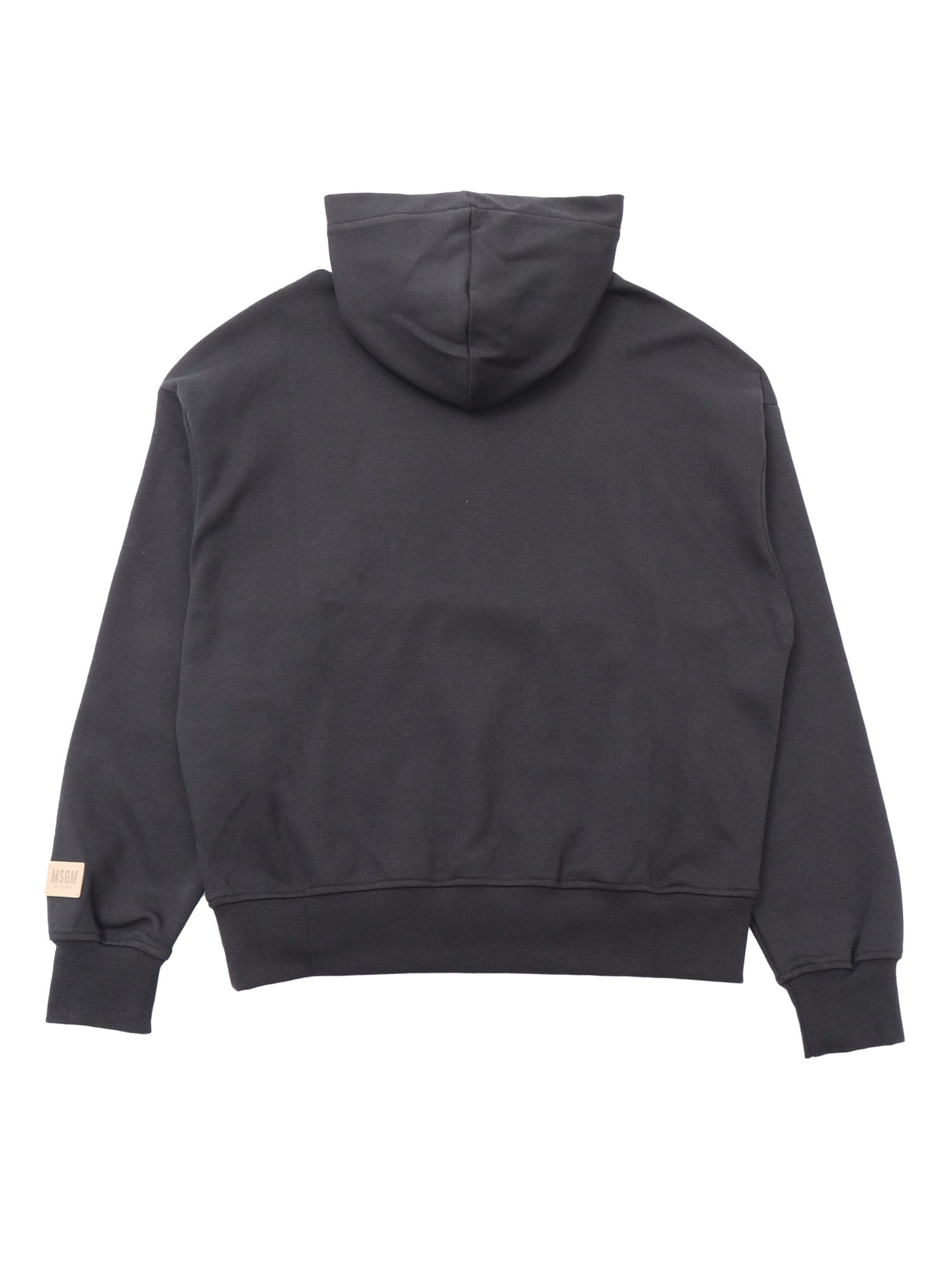 Msgm Interlock Hoodie Stone Unisex In Gray
