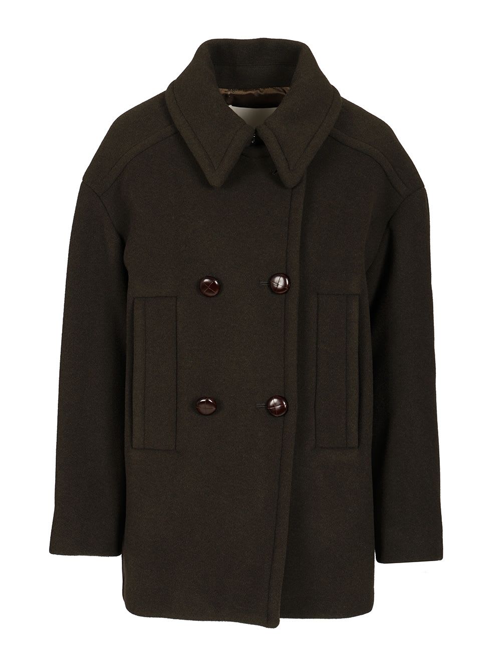 Isabel Marant Fiby Coat In Green