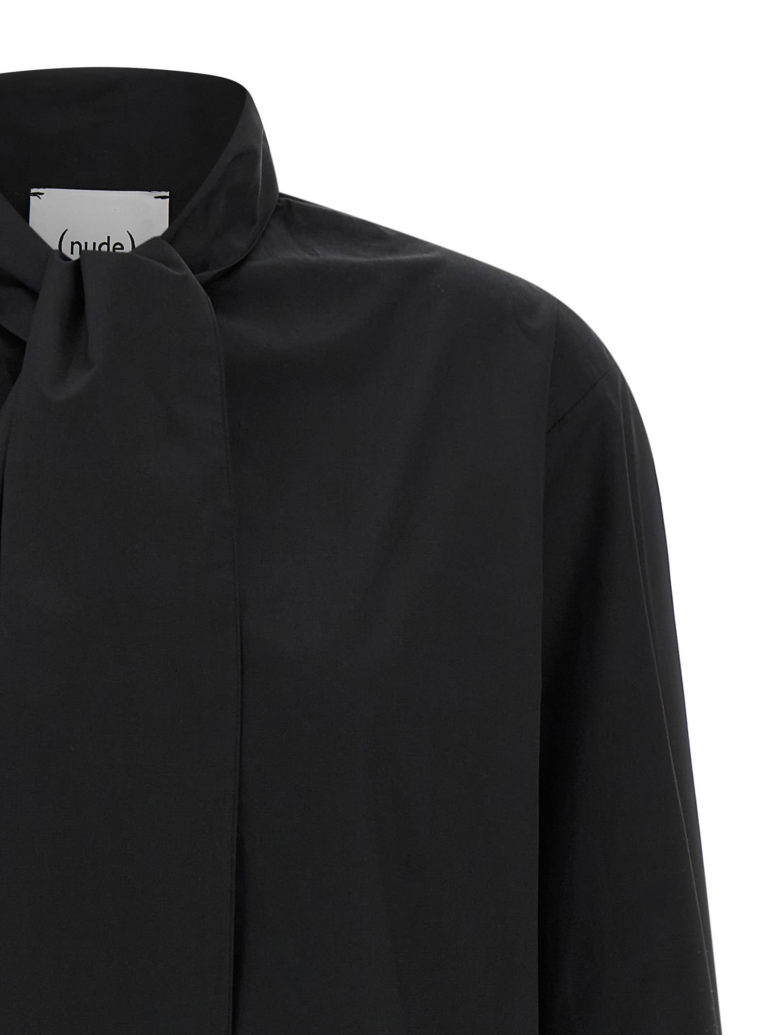 Nude Lavallire Collar Shirt In Black