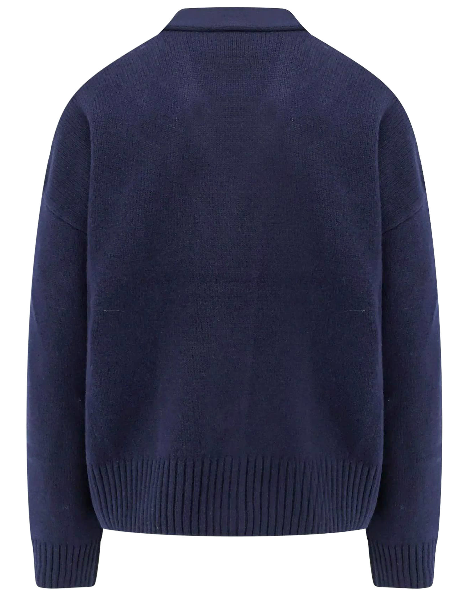 Shop Ami Alexandre Mattiussi Ami Sweaters Blue