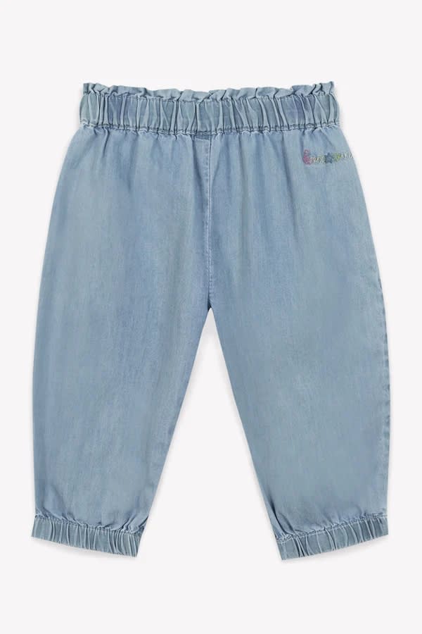 Shop Bonton Jeans Con Ricamo In Blue