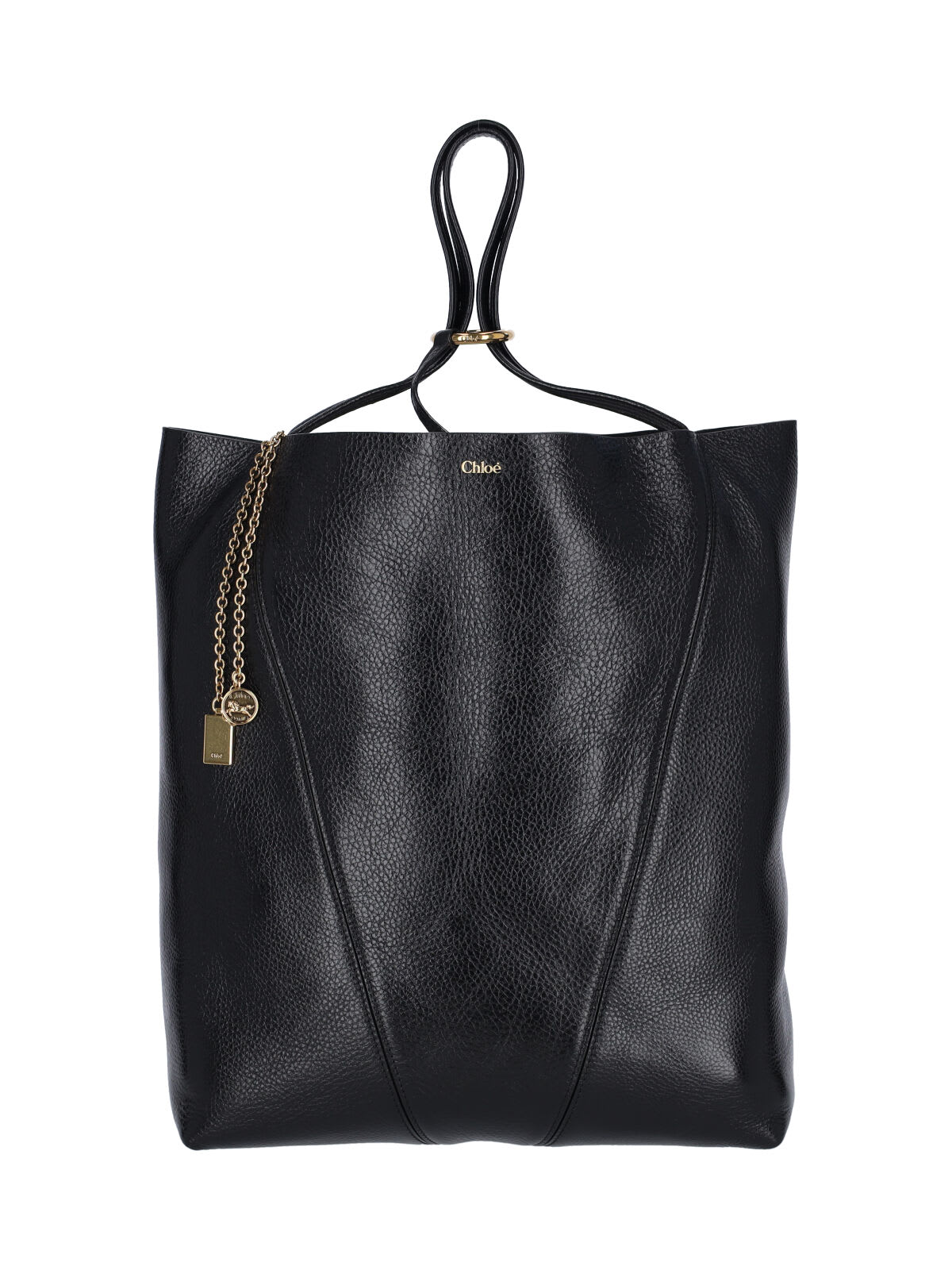 Chloé Spin Large Tote Bag In Black