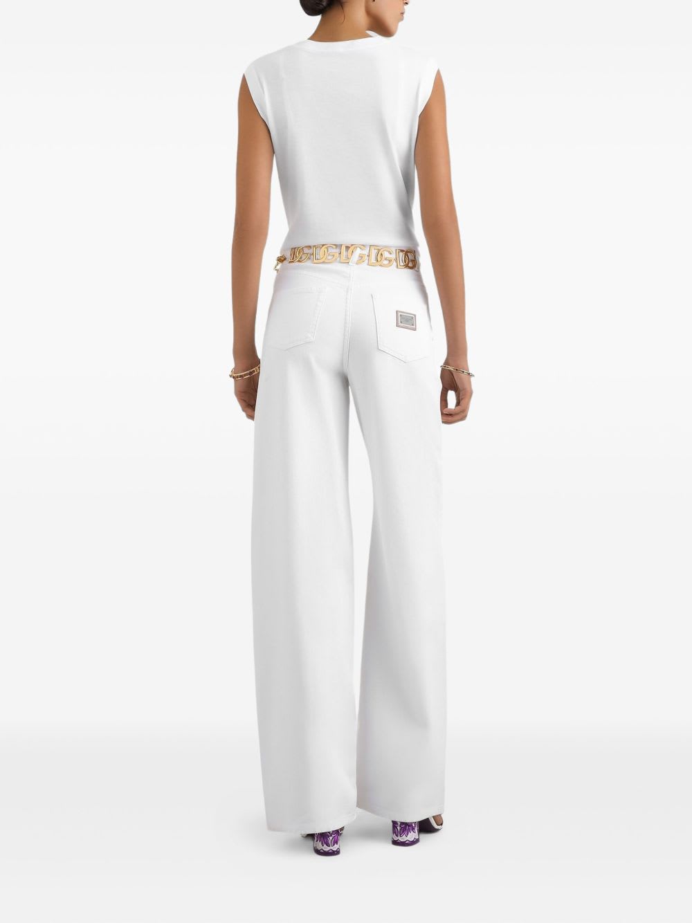 Dolce & Gabbana Women Logo Cotton T-shirt In White