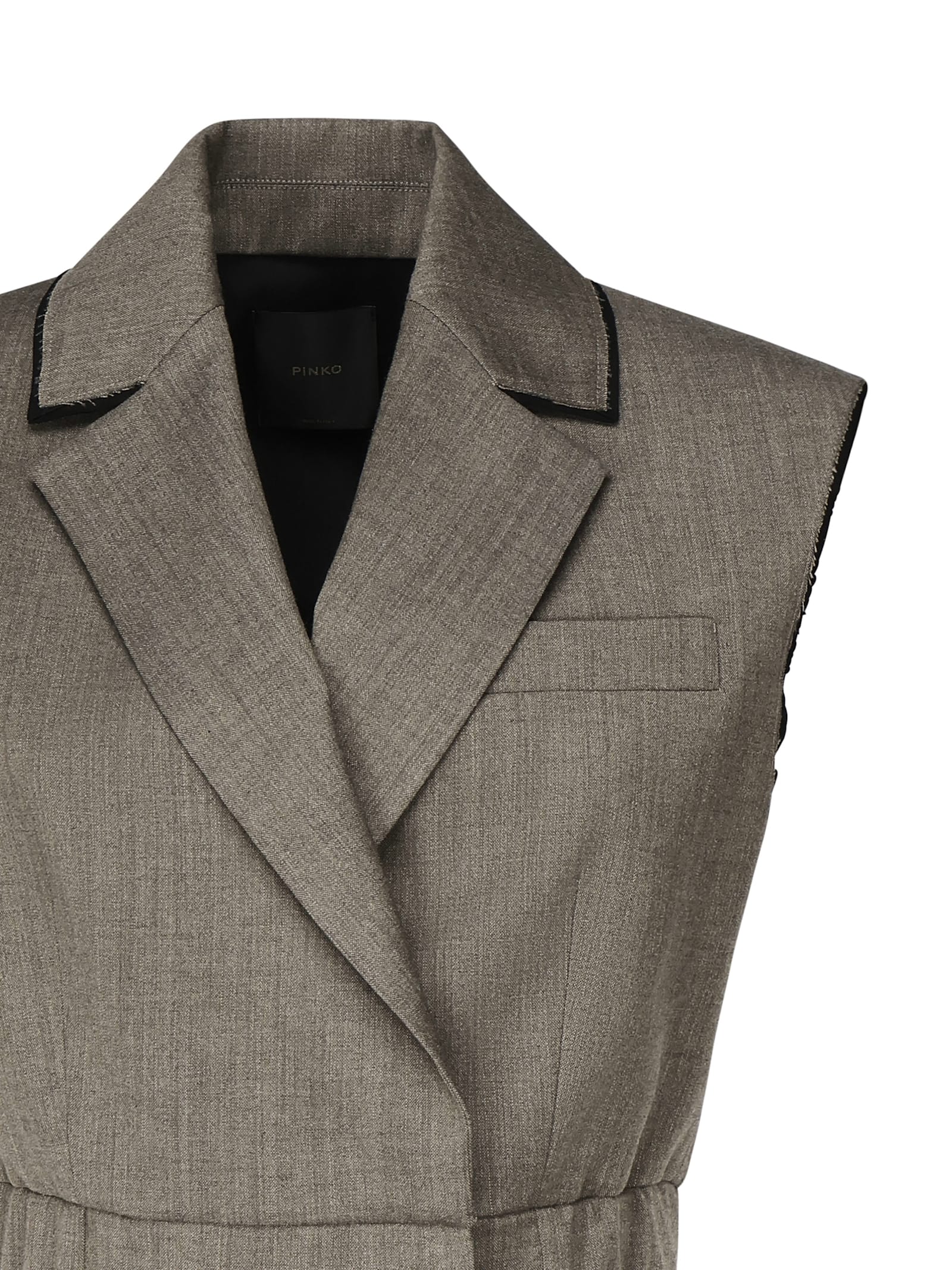 PINKO SHORT VEST WITH LAPELS AND ELASTIC