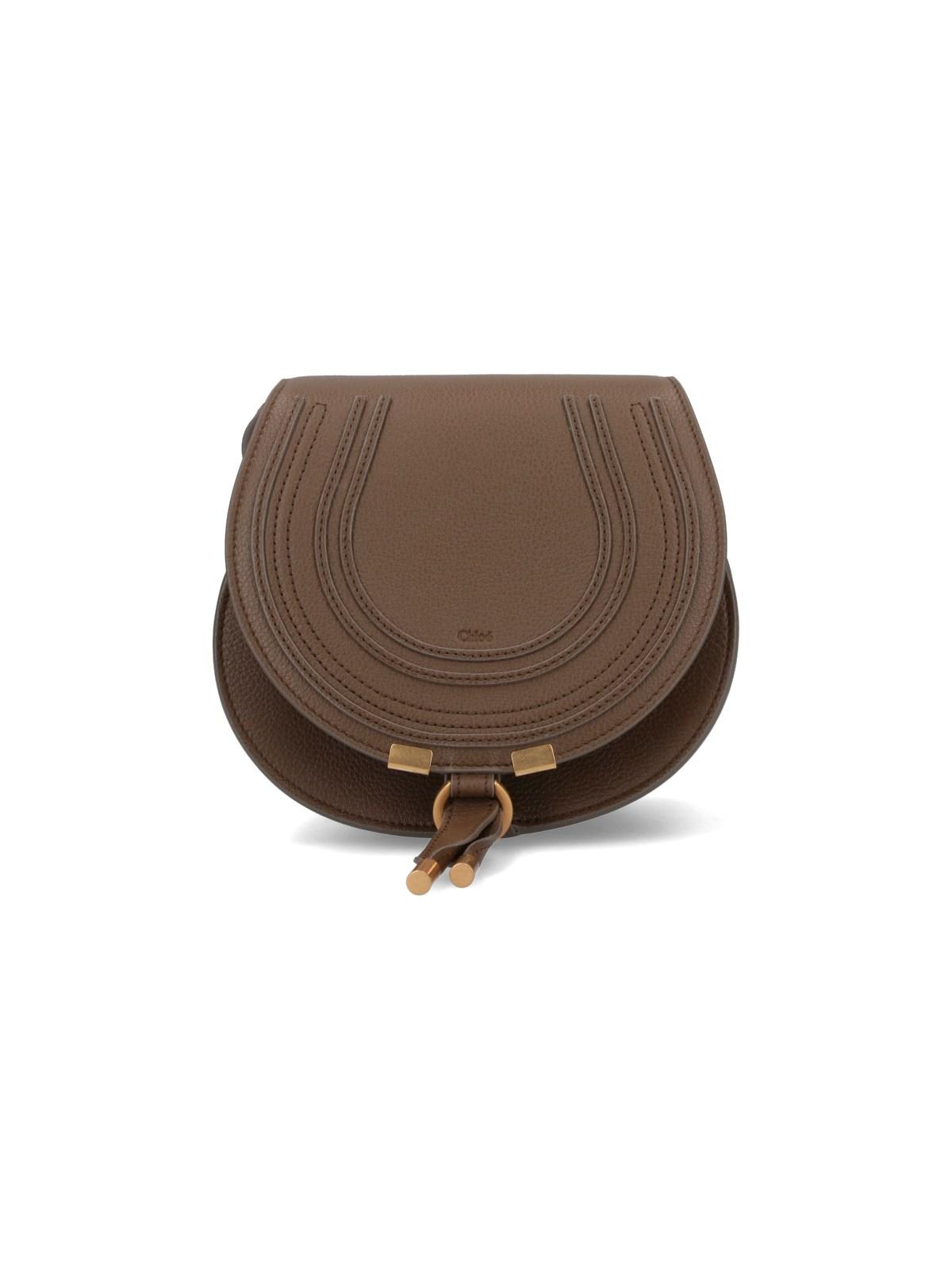 Shop Chloé Small Crossbody Bag Marcie In Green