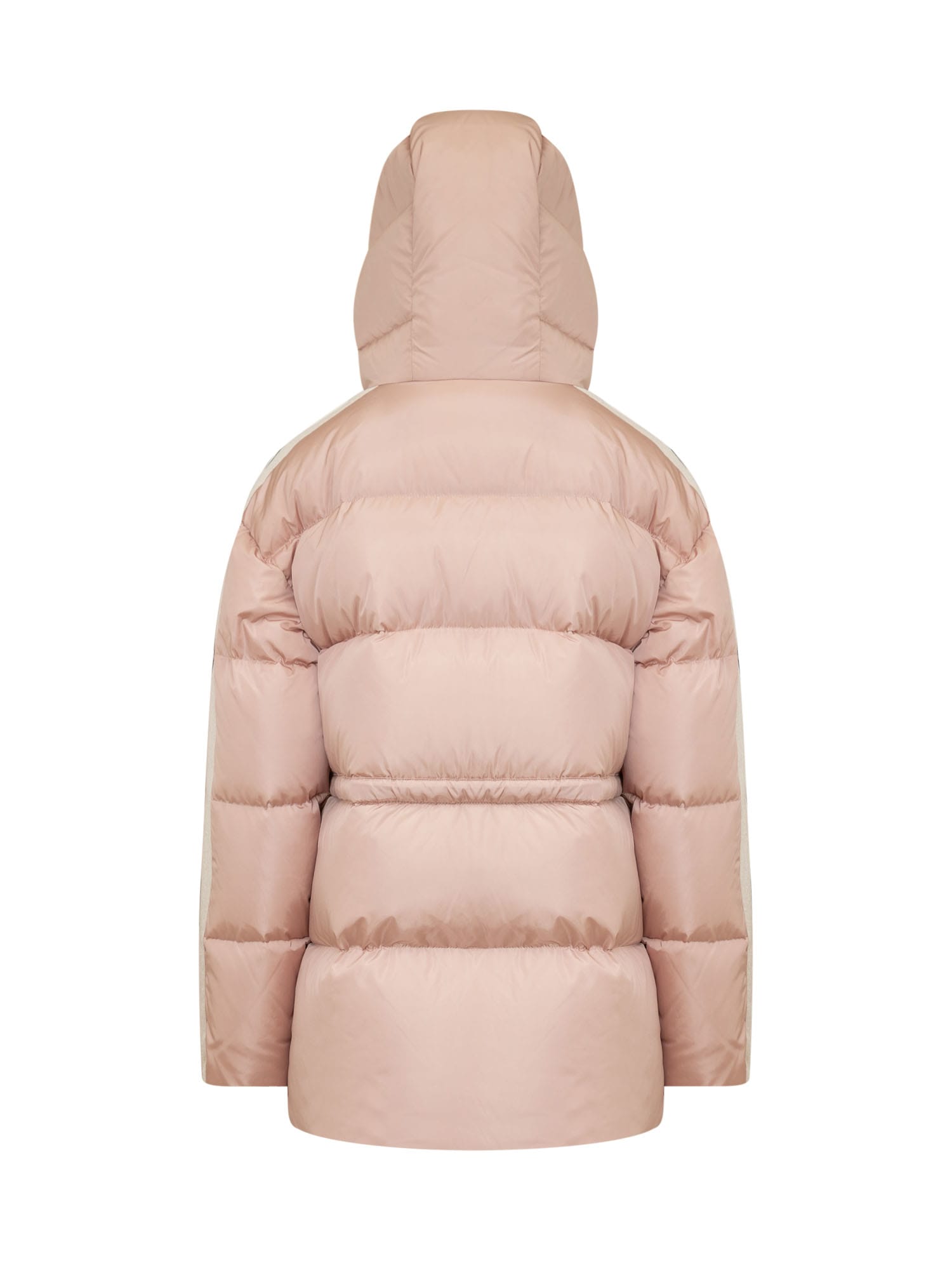 Shop Palm Angels Down Jacket In Pink Off White