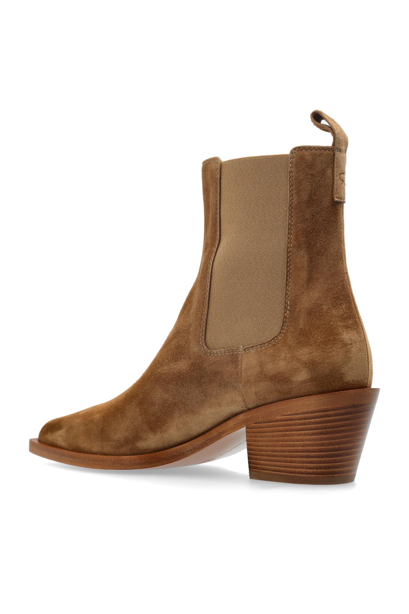 Gianvito Rossi Valentino Garavani V Logo Signature 3cm Palladio In Brown