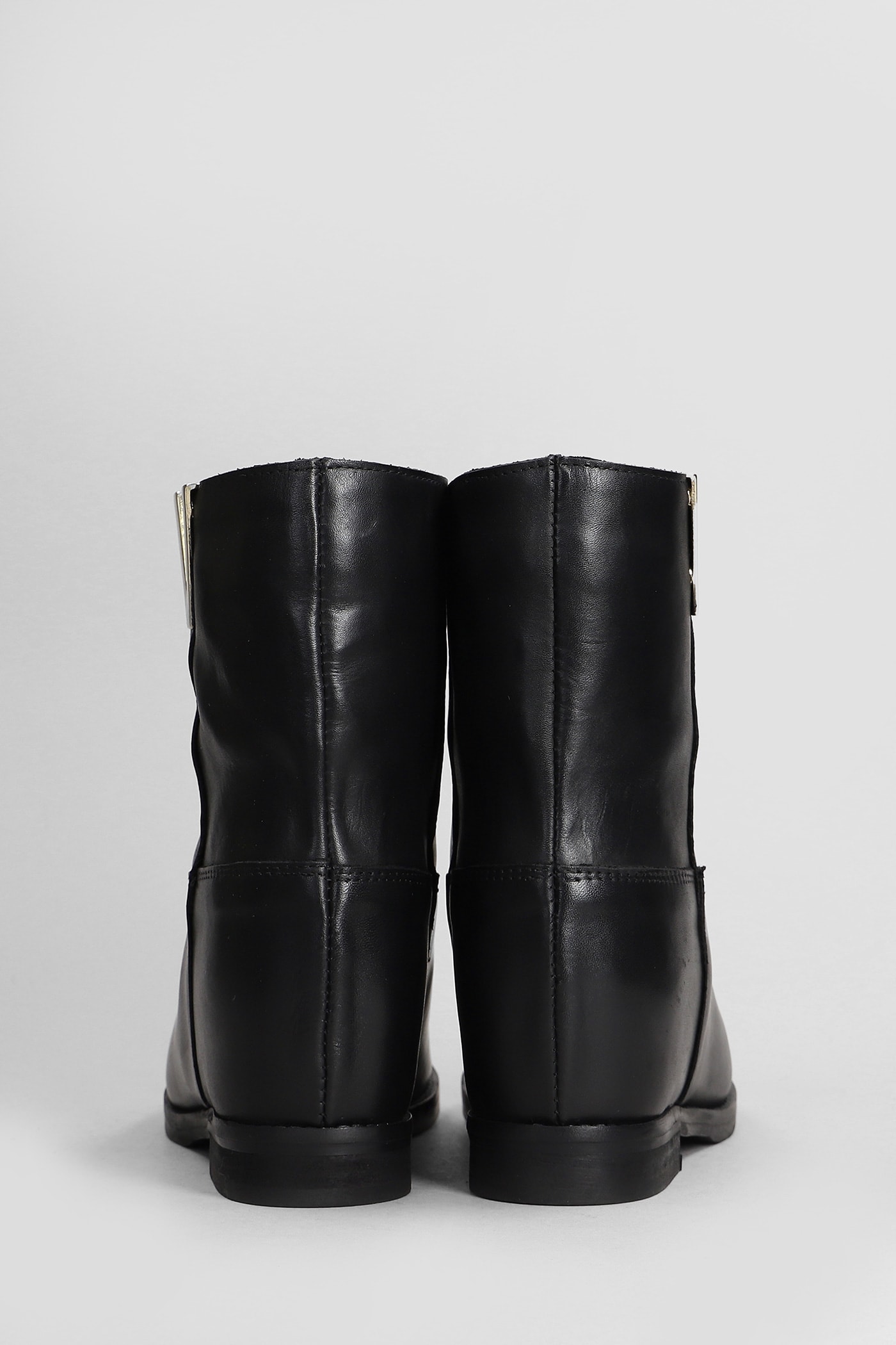 Shop Julie Dee Texan Ankle Boots In Black Leather