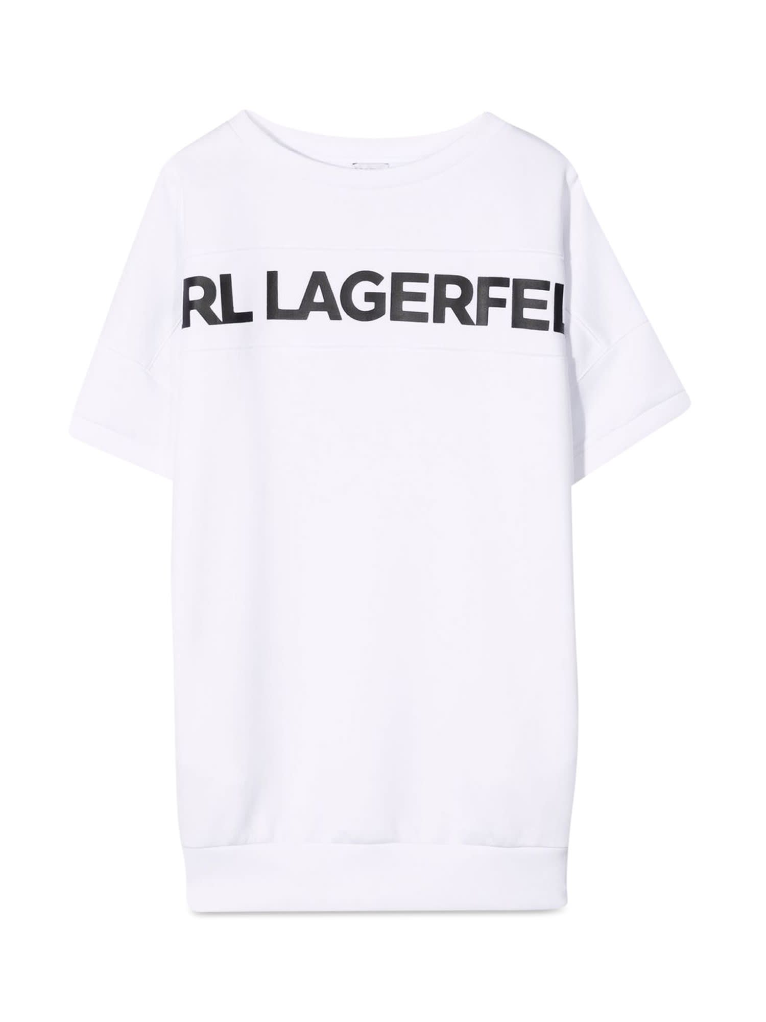 Karl Lagerfeld Kids' Dress In White