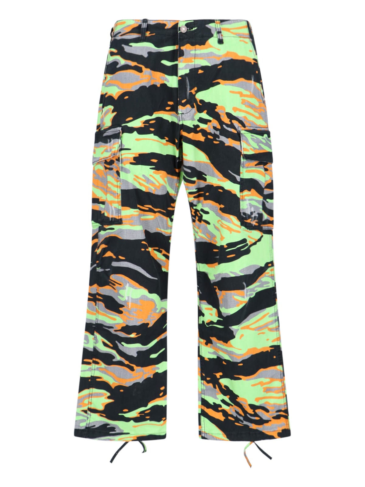 Erl Unisex Printed Cargo Pants In Green
