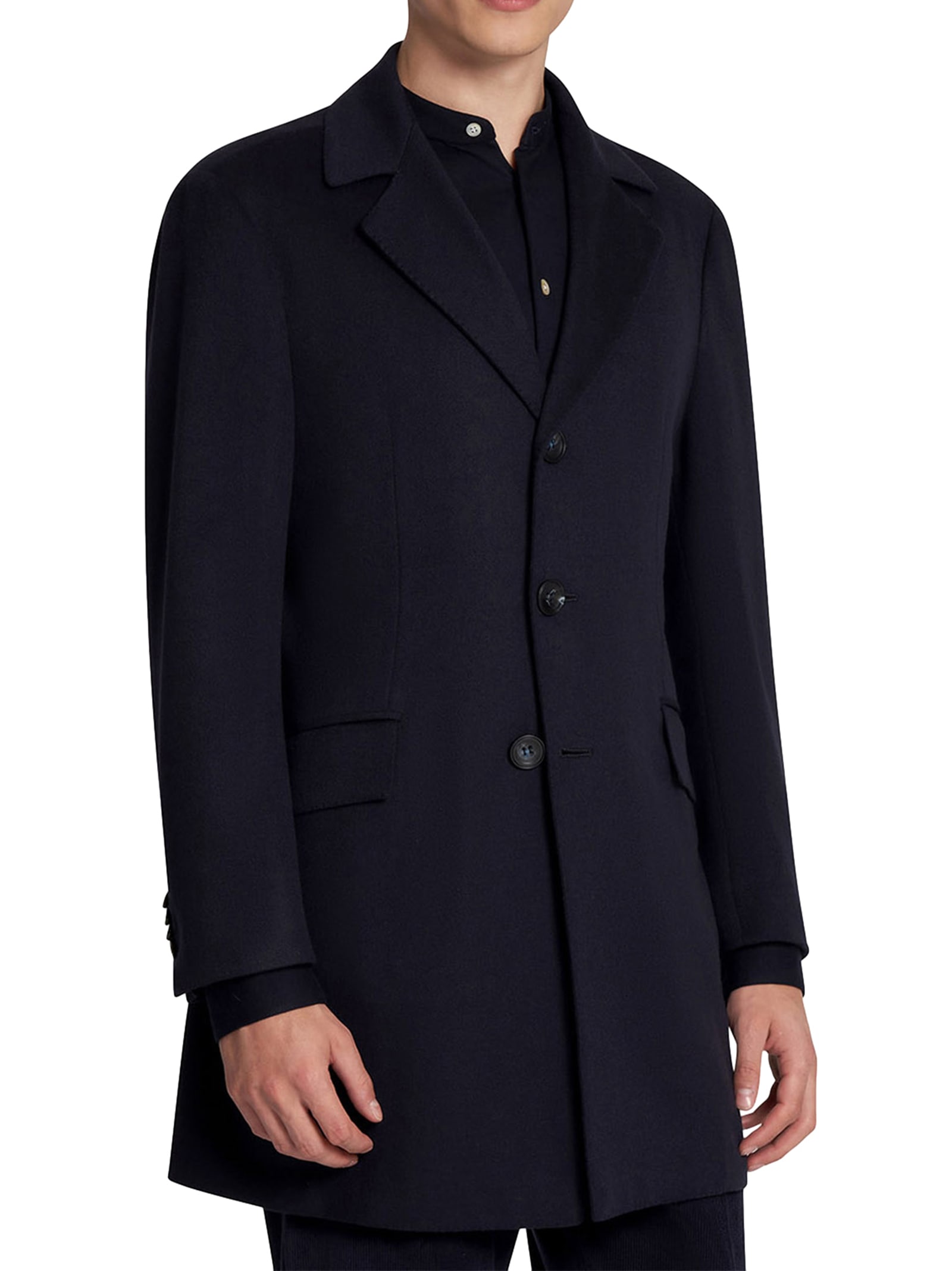 Shop Kiton Outdoor Jacket Cashmere In Blue